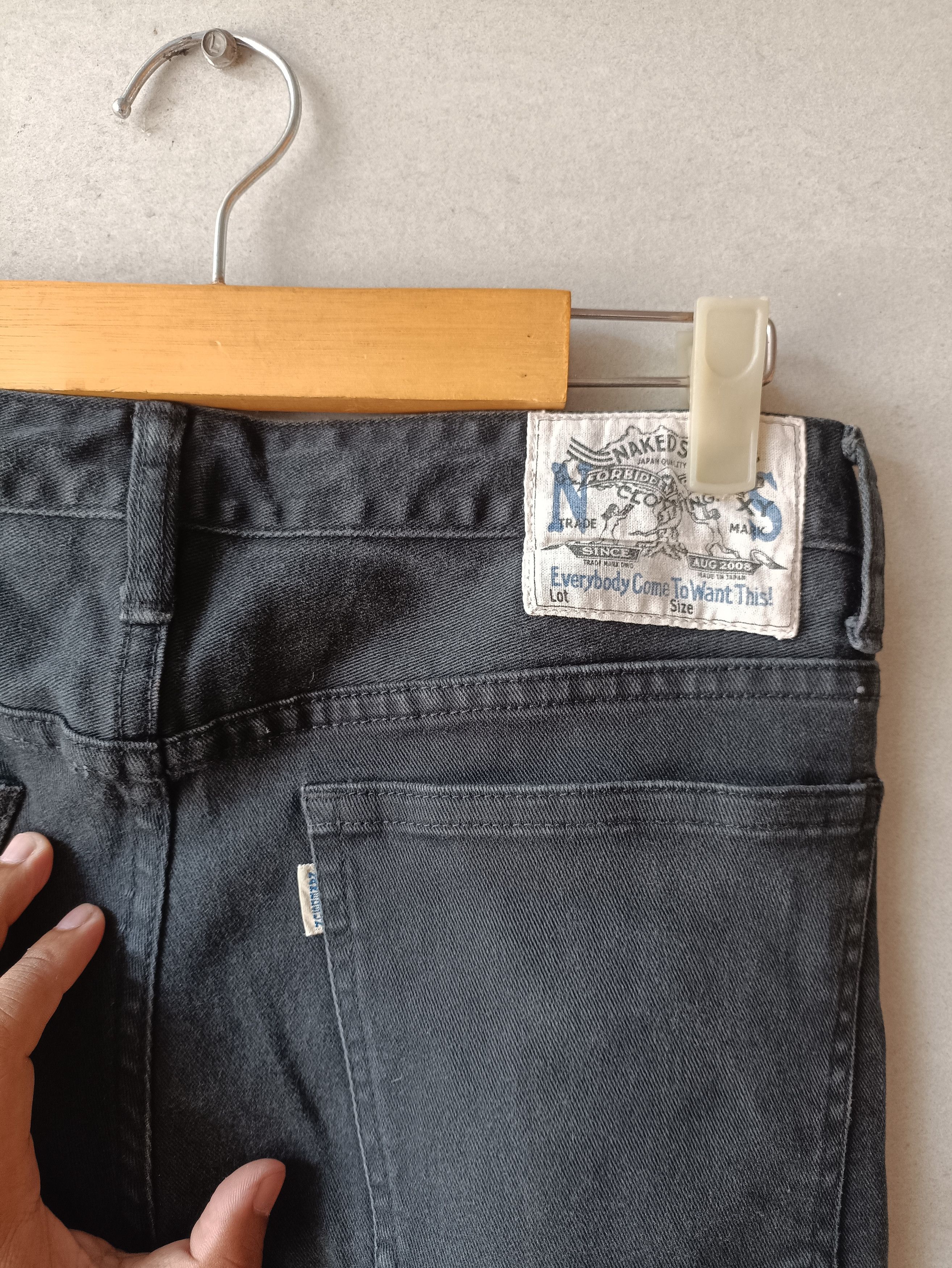 Japanese Brand Nakedsun Redline selvedge black denim pants Size US 30 / EU 46 - 7 Thumbnail