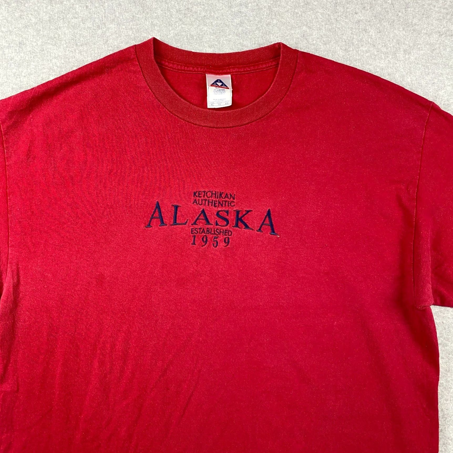 AAA VINTAGE AAA Alaska Ketchikan Shirt Mens XL Red Embroidered Logo Short Sleeve T-Shirt Regular Fit Cotton Logo All Seasons Size US XL / EU 56 / 4 - 2 Thumbnail