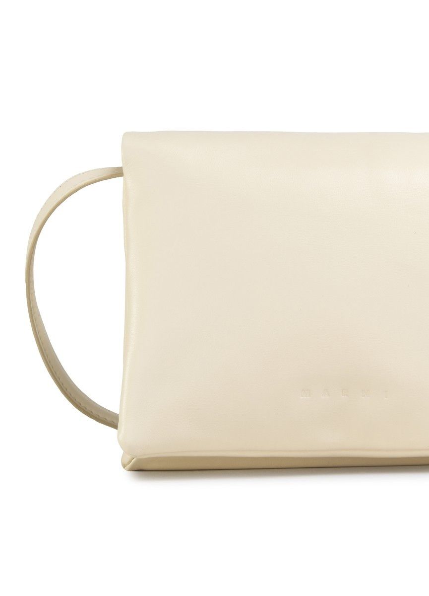 Marni o1w1db11125 Size :OS/Prisma Leather Clutch in White Size ONE SIZE - 2 Thumbnail