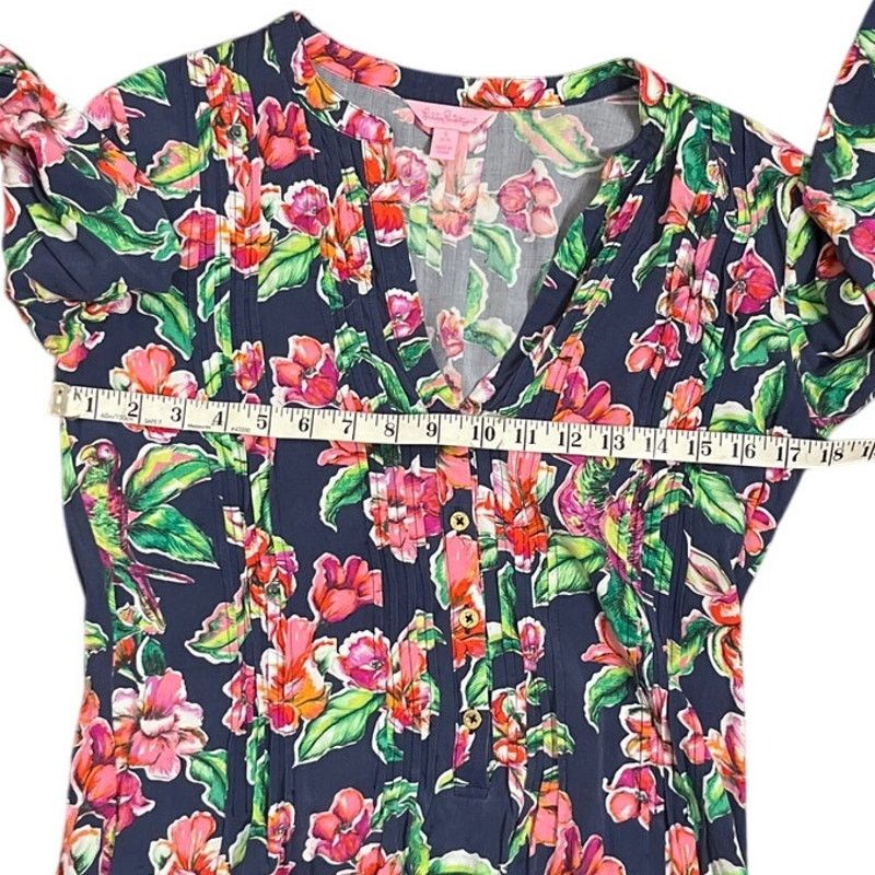 Lilly Pulitzer Lilly Pulitzer Sarasota Pintucked Tunic Dress Shift Small Size S / US 4 / IT 40 - 8 Thumbnail