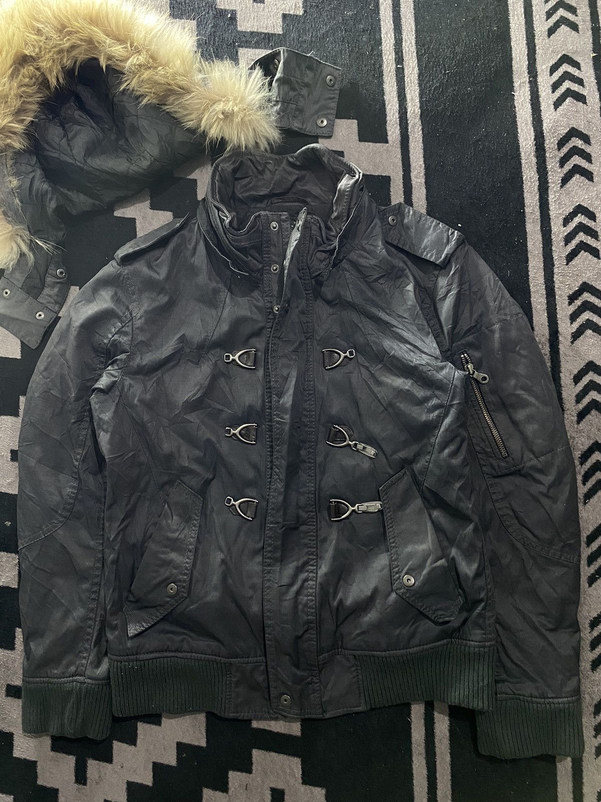 14th Addiction 2000s nicole club for men faux fur bono jacket Size US M / EU 48-50 / 2 - 2 Thumbnail
