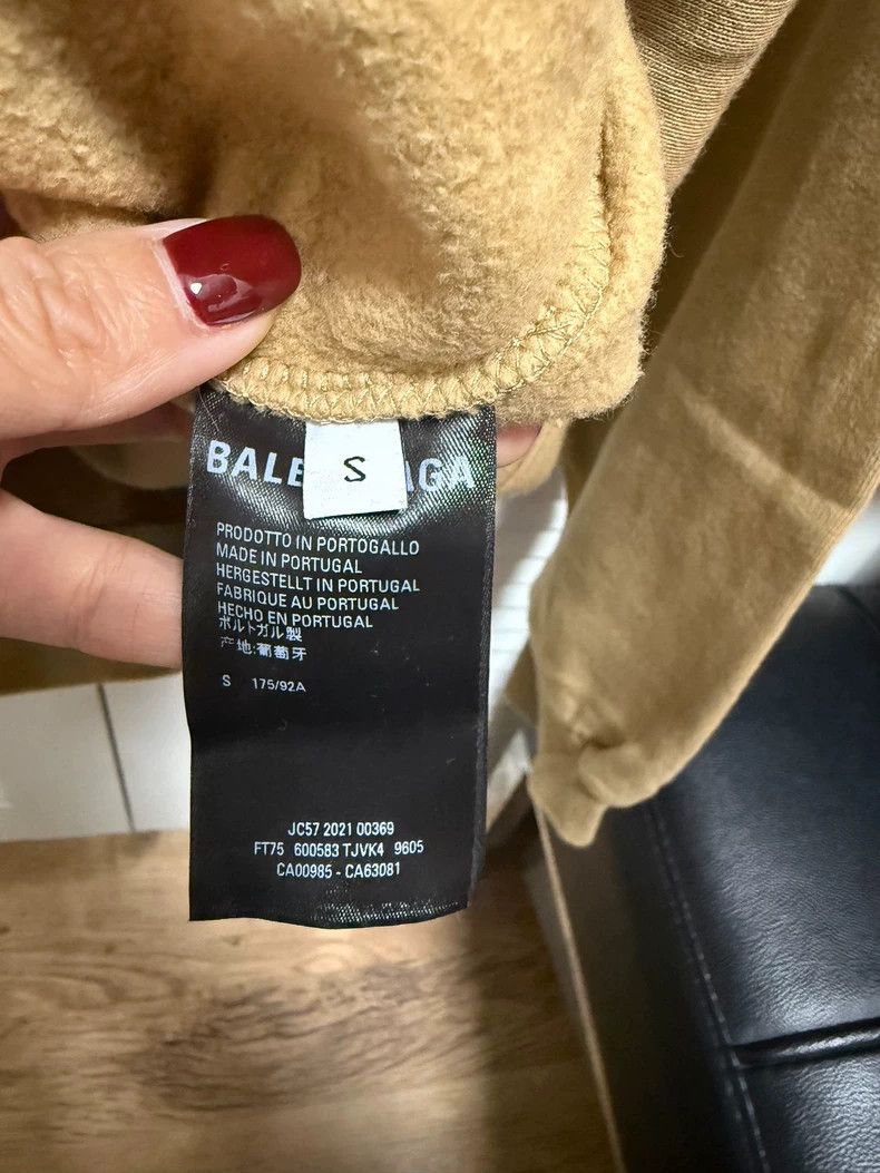 Balenciaga Balenciaga Original Brown Khaki Hoodie 2502-Nextarrow Size US S / EU 44-46 / 1 - 6 Thumbnail