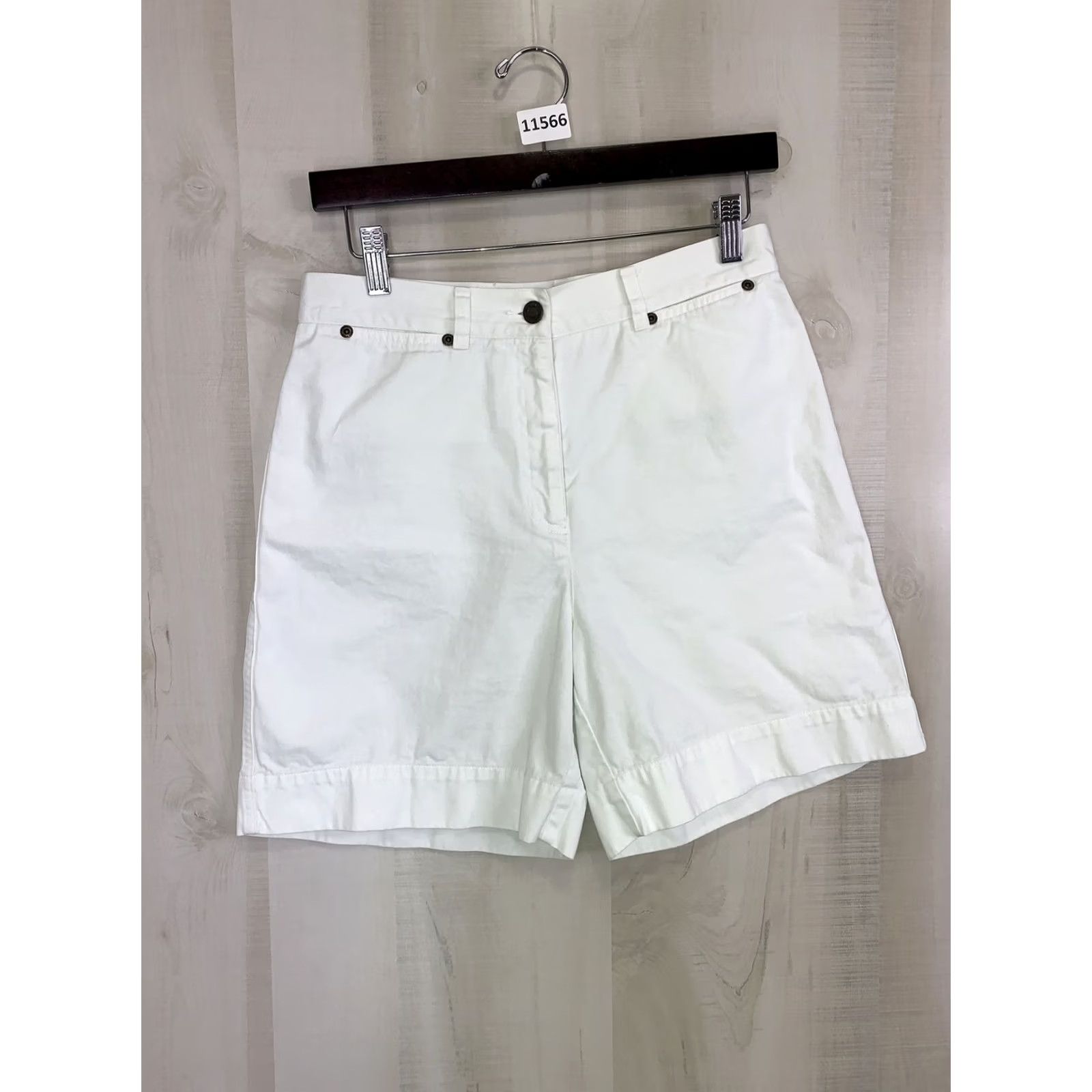 Jones New York Jones New York White Cotton Shorts Womens Size 6 Chino Casual Travel - Mens? Womens Size 28" / US 6 / IT 42 - 2 Thumbnail