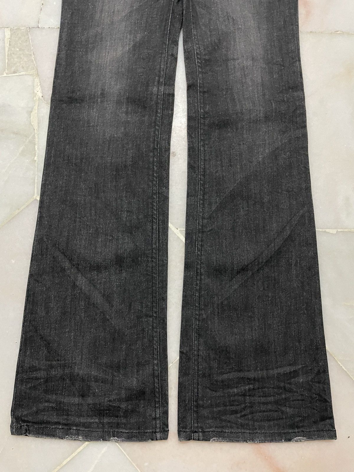 Vintage 💥Flared💥Japanese Mudwash Bell Bottom Classic Bootcut Black Size 26" / US 2 / IT 38 - 5 Thumbnail