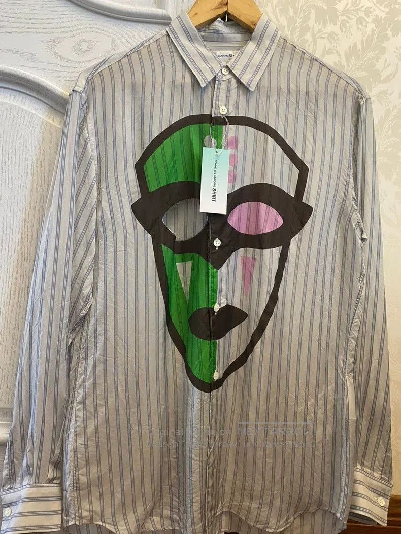 Comme des Garcons Comme des Garcons Striped Face Shirt. Size US S / EU 44-46 / 1 - 1 Thumbnail