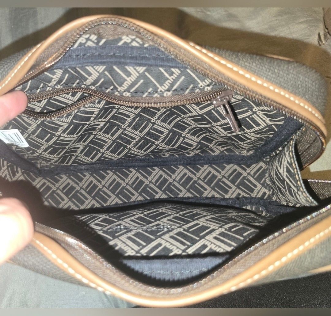 Alfred Dunhill Classic Dunhill Brown and Black Unisex Clutch Bag Size ONE SIZE - 9 Thumbnail