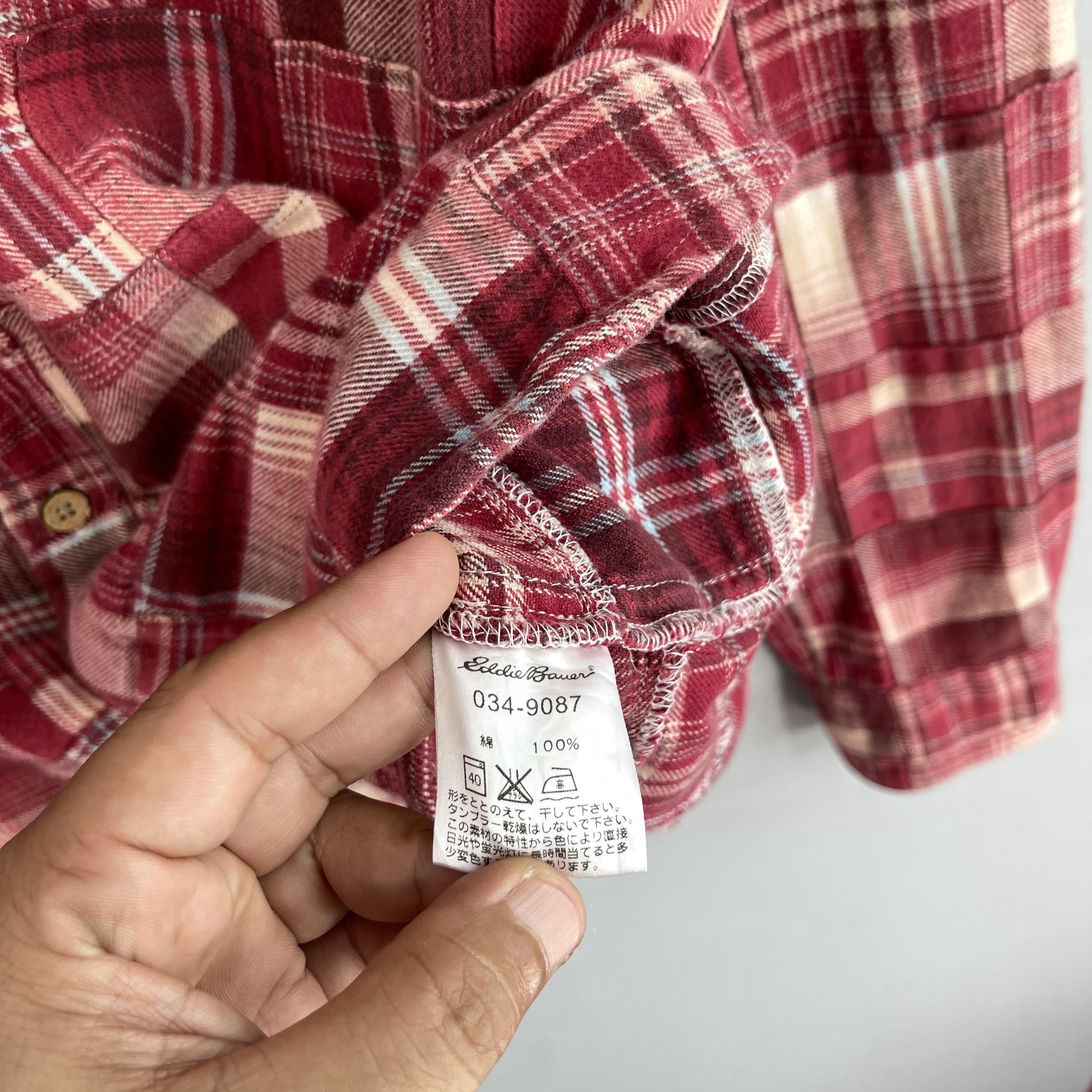 Eddie Bauer Vintage EDDIE BAUER Patchwork Red Tartan Rebuild Flannel Size US XL / EU 56 / 4 - 6 Thumbnail