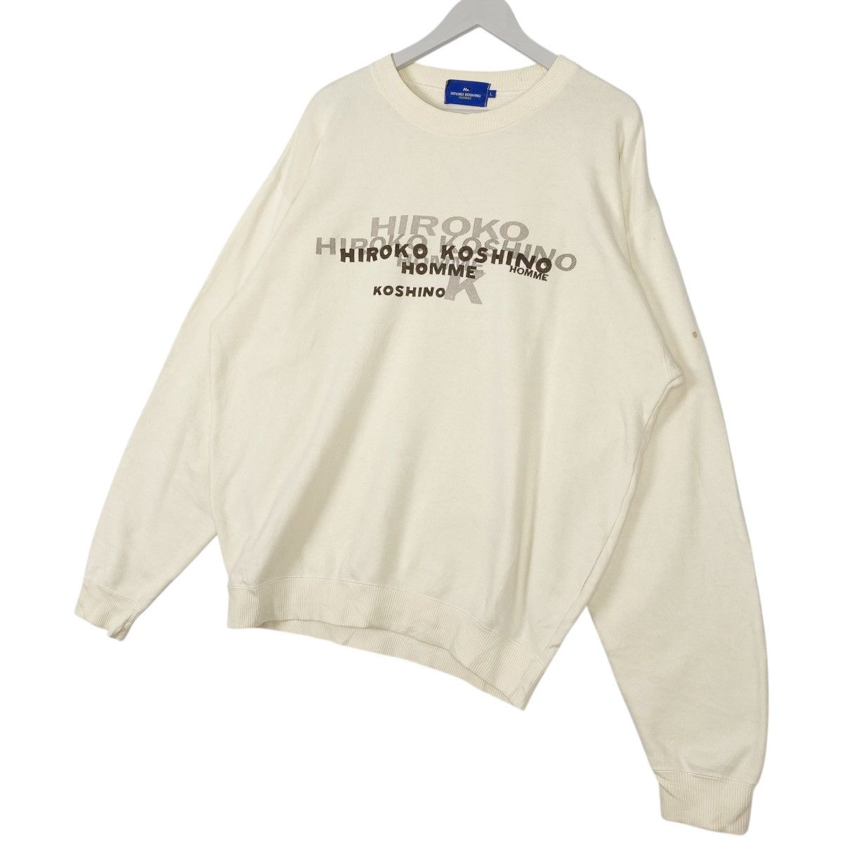Other Vintage 90s Hiroko Koshino Embroidered Crewneck Sweatshirt Size US L / EU 52-54 / 3 - 2 Thumbnail