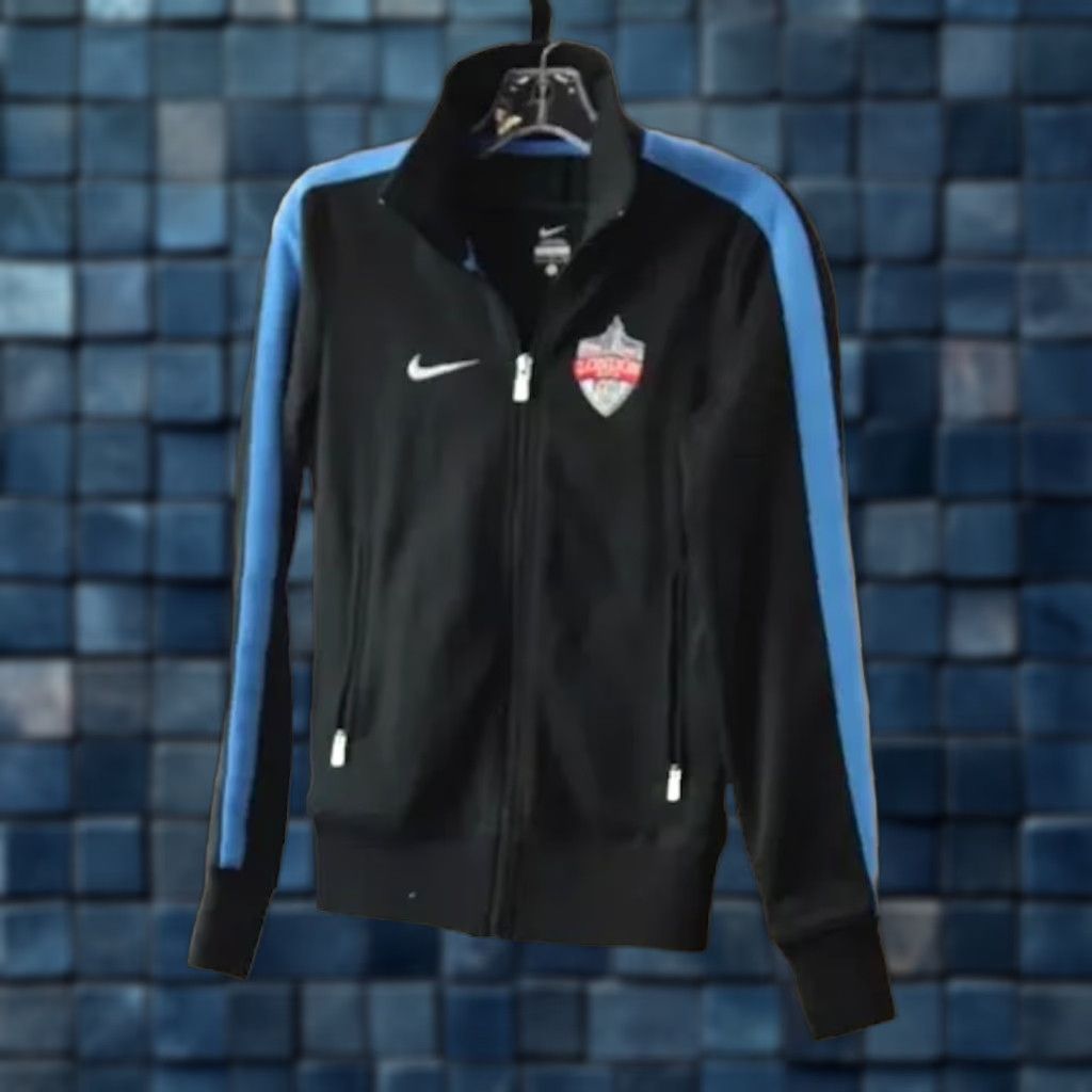 Nike Women's Nike London Full Zip Jacket Sweatshirt Active Black Blue Size S Women’s Size S / US 4 / IT 40 - 1 Thumbnail
