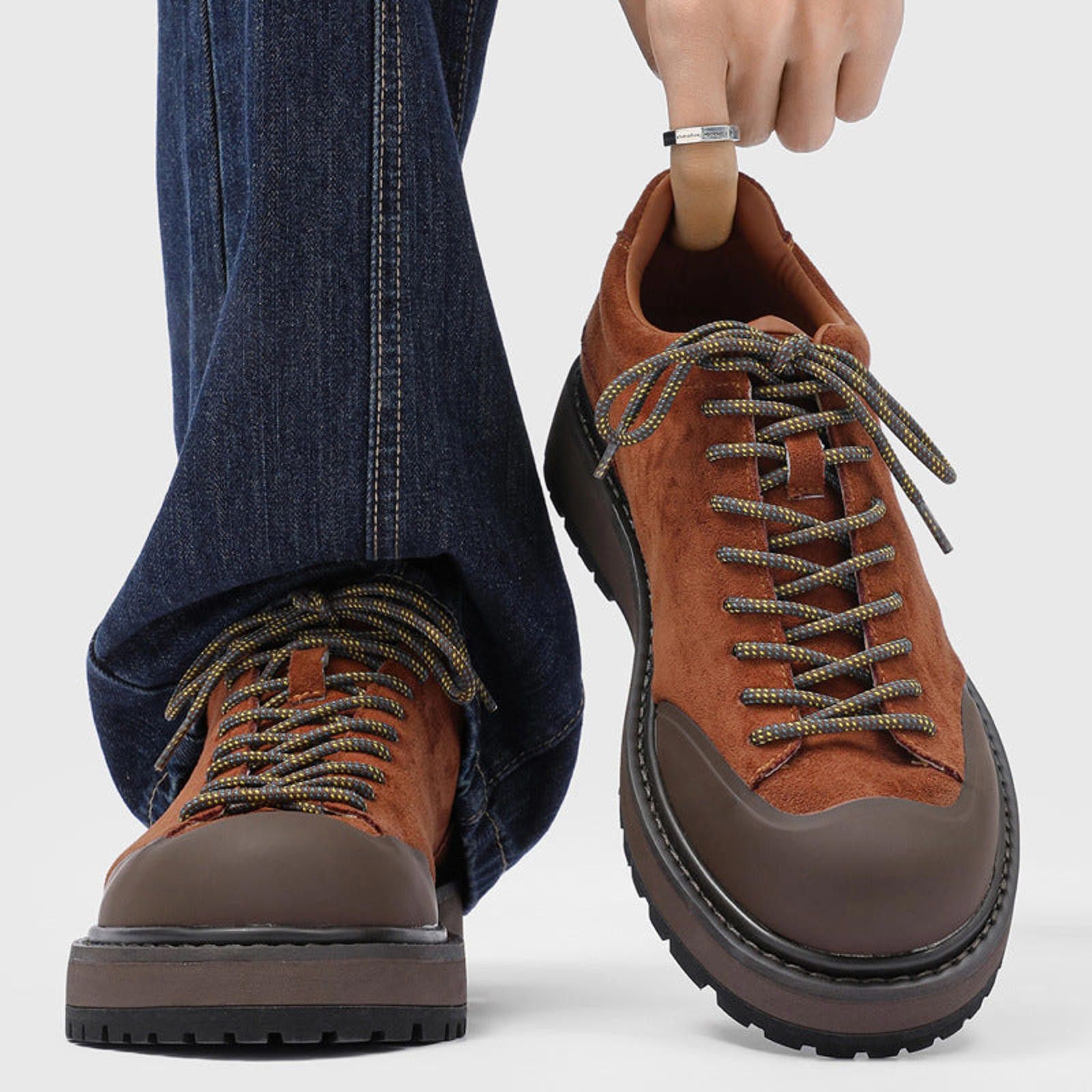 Other Chunky Platform Derby Lace-Up Shoe | Standard & Hidden Lift Size US 7 / EU 40 - 7 Thumbnail