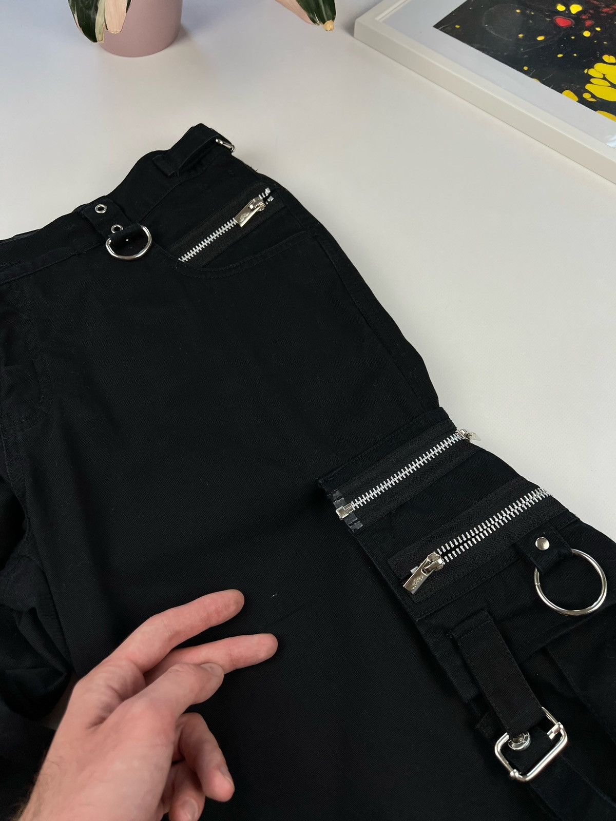 Japanese Brand Vintage Bondage Cargo Pant queen of darkness rock Size US 36 / EU 52 - 16 Thumbnail