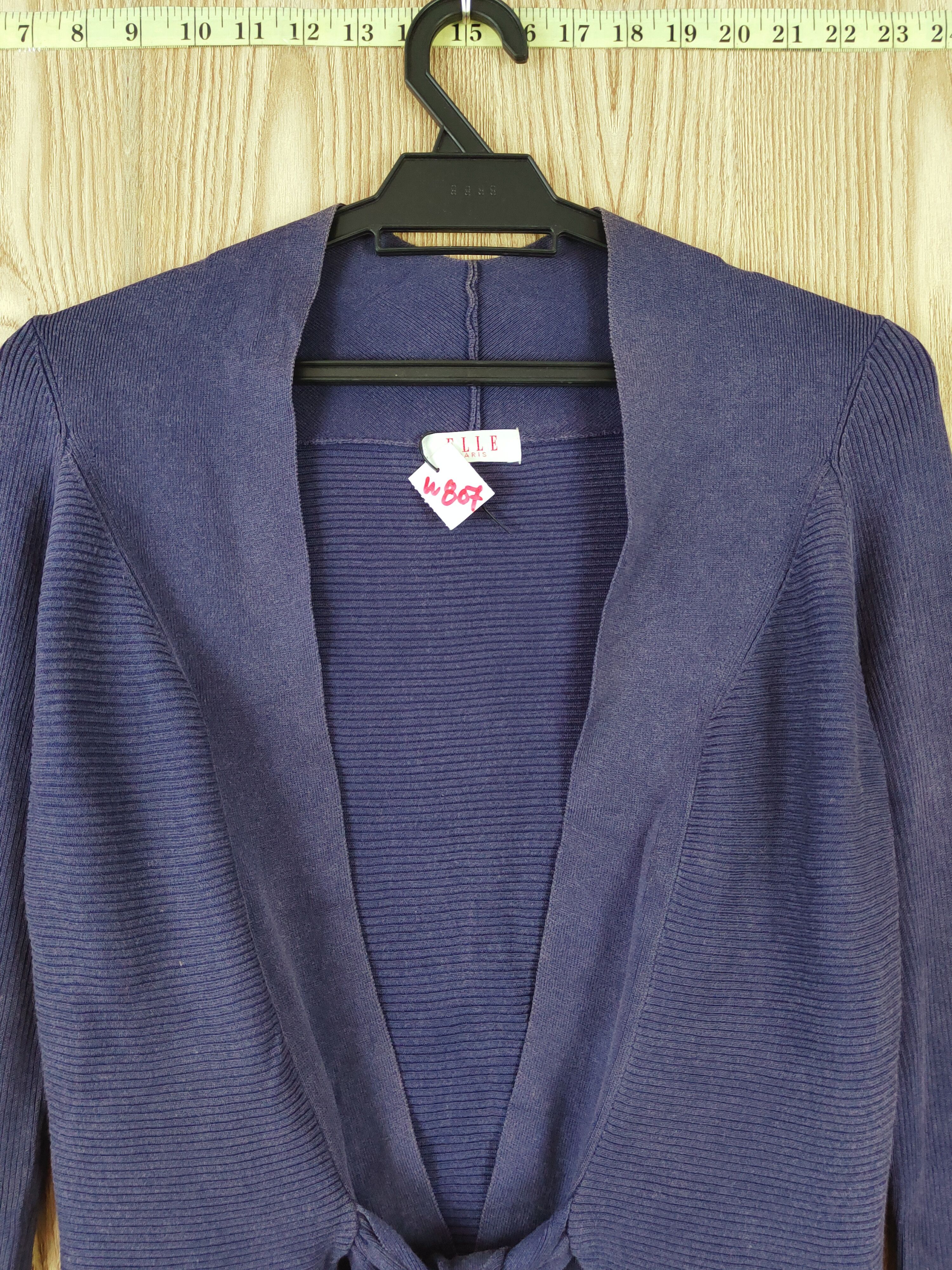 Japanese Brand × Vintage Elle Navy Knitwear Cardigan #W807 Size XS / US 0-2 / IT 36-38 - 2 Thumbnail