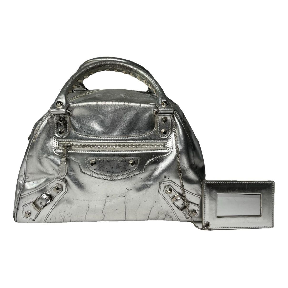 Balenciaga City Silver Leather Handbag Size ONE SIZE - 1 Thumbnail