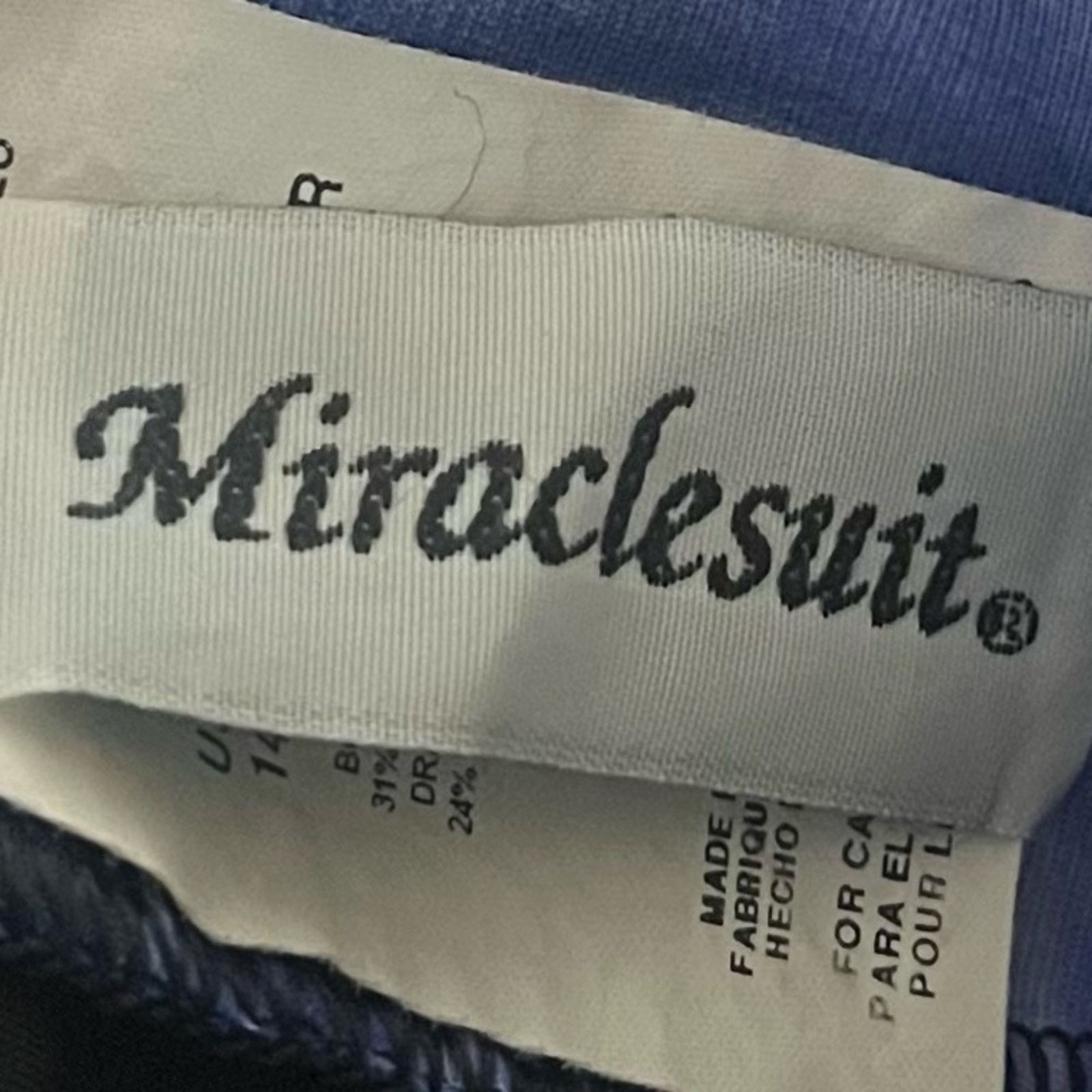 The Unbranded Brand Miracle Suit Blue Floral One Piece Swimsuit, Size 14 Size XL / US 12-14 / IT 48-50 - 4 Thumbnail