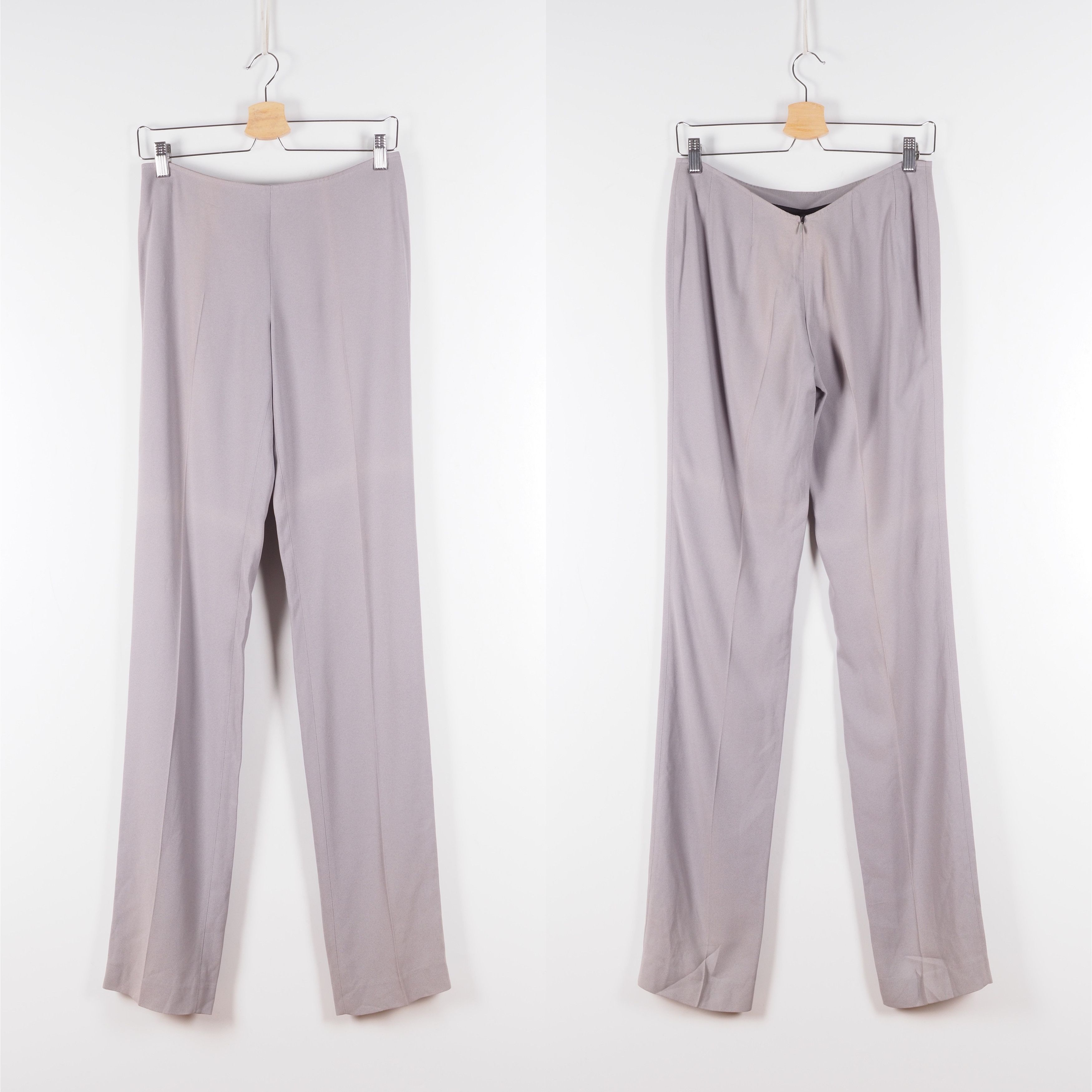 Costume National Costume National Vintage Beige Gray Straight Pants Size 28" / US 6 / IT 42 - 2 Thumbnail