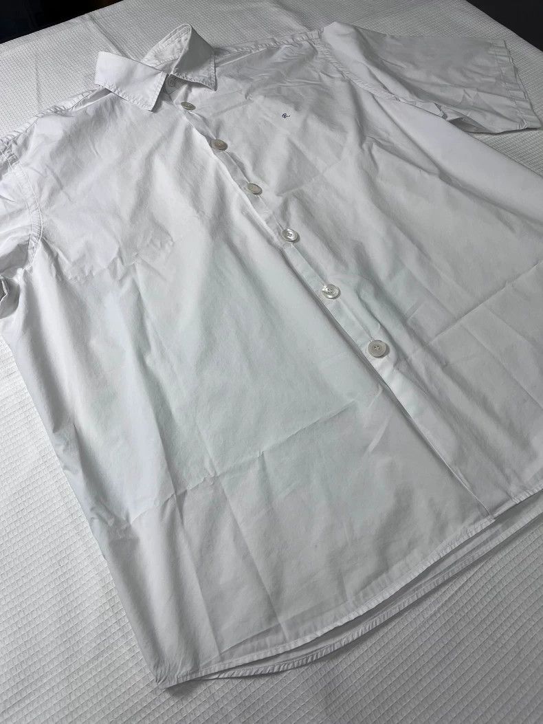Raf Simons Raf simons White embroidered short-sleeved shirt Size US M / EU 48-50 / 2 - 4 Thumbnail