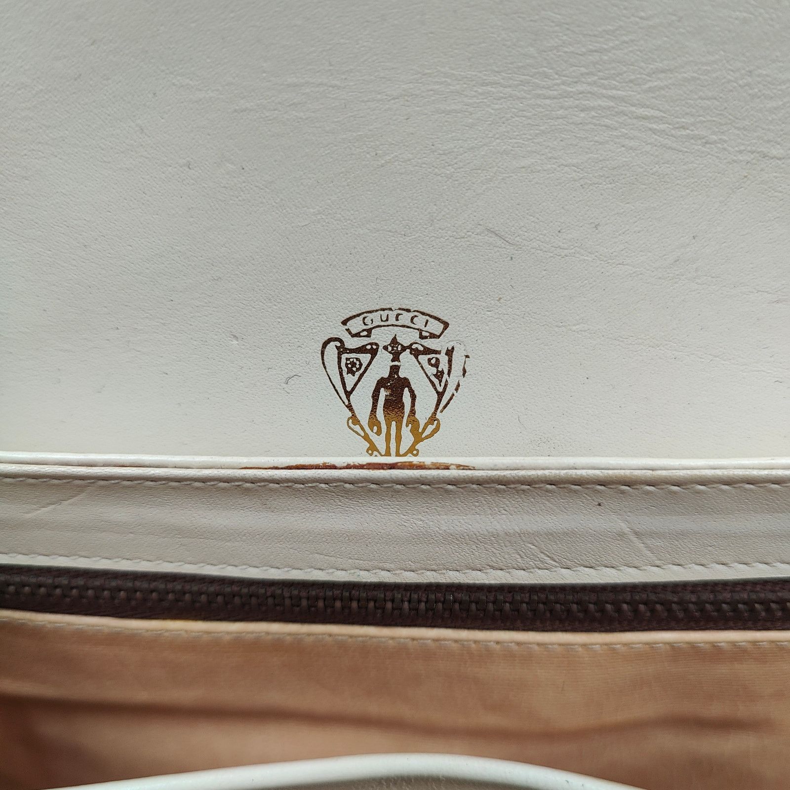Gucci Vintage Gucci Leather Crossbody Bag Small Purse Off-White Size ONE SIZE - 10 Thumbnail
