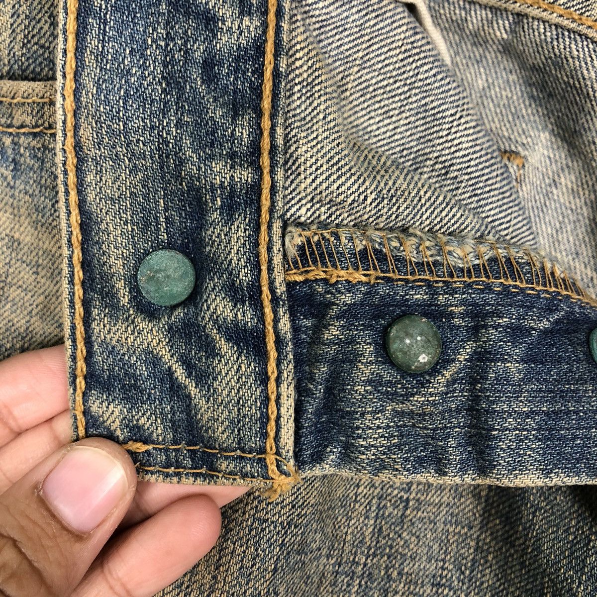 Levi's 🔥Vintage Distressed Denim Rusty Design Levi’s 501 Size US 32 / EU 48 - 19 Thumbnail