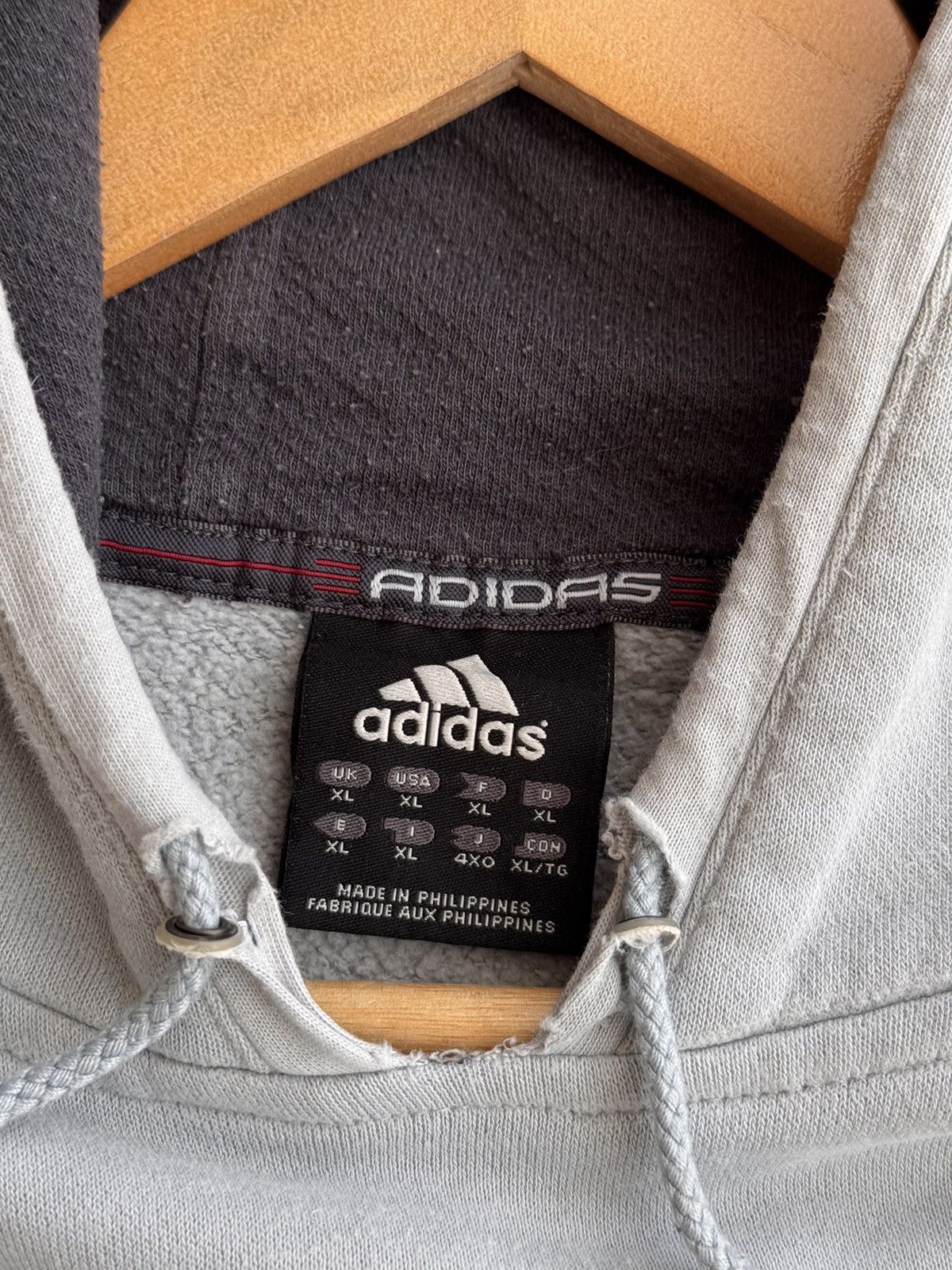 Vintage Vintage Adidas Big Logo Blue Streetwear SS02 Hoodie Size US XL / EU 56 / 4 - 12 Thumbnail