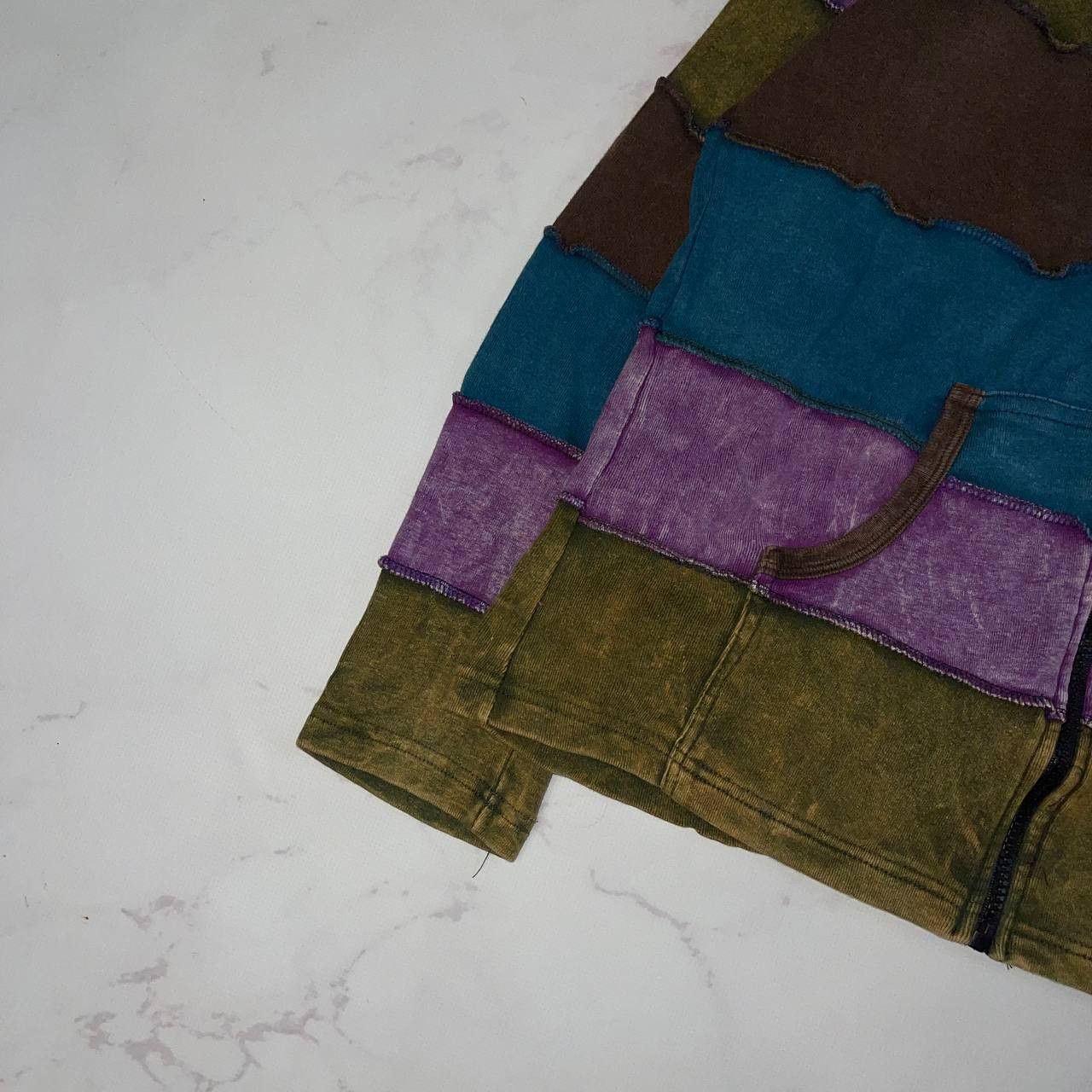 Japanese Brand Japanesse Brand patchwork Archival Y2K Hoodi Avant-Garde Size US M / EU 48-50 / 2 - 10 Thumbnail