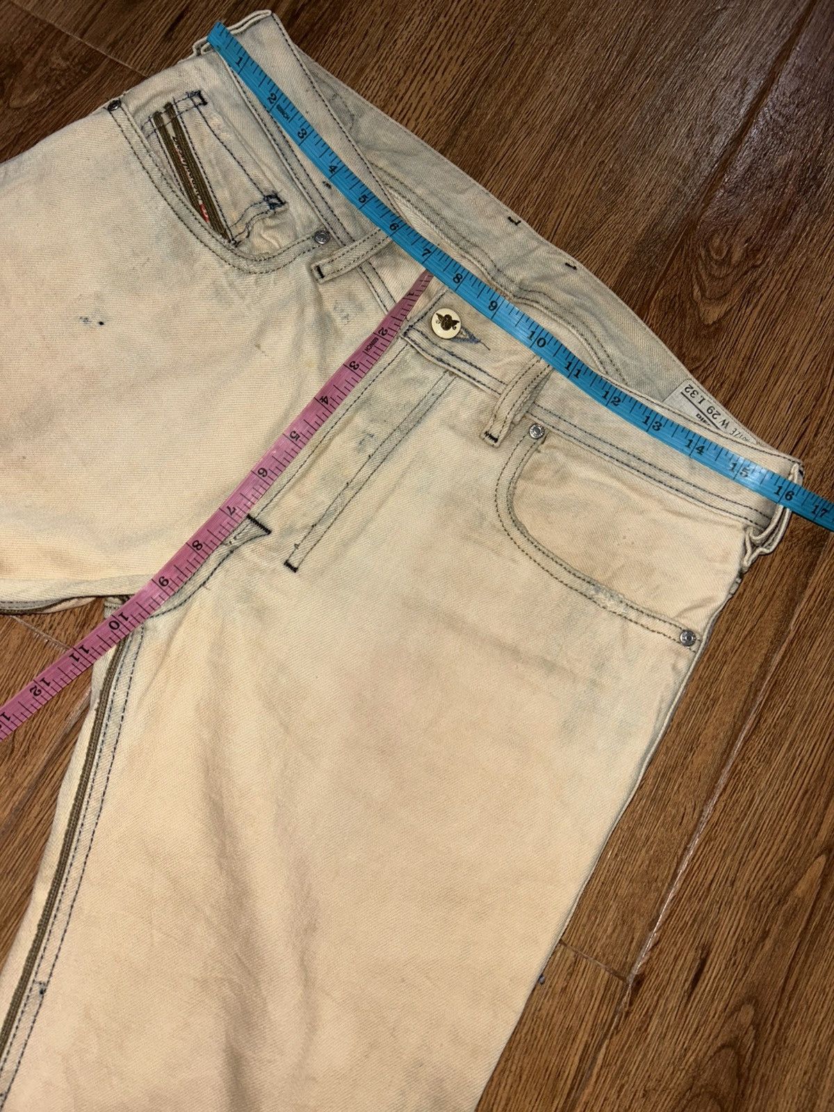 Diesel Diesel Zatiny Bootcut Distressed Mudwash Jeans Size 32" / US 10 / IT 46 - 16 Thumbnail