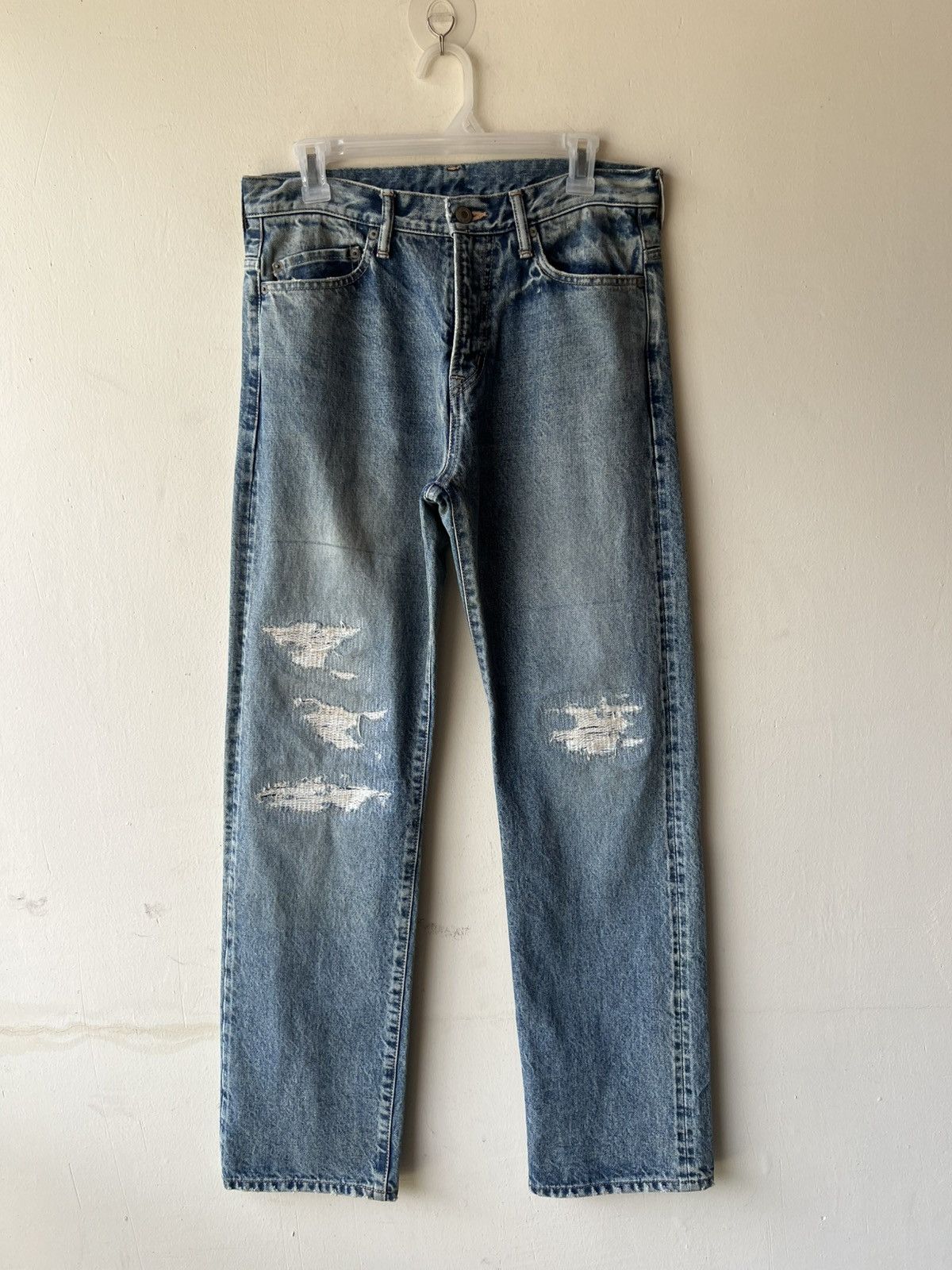 RATS JAPAN Vintage Rats Japan Distress Thick Denim Selvedge Jeans Size US 31 - 2 Thumbnail