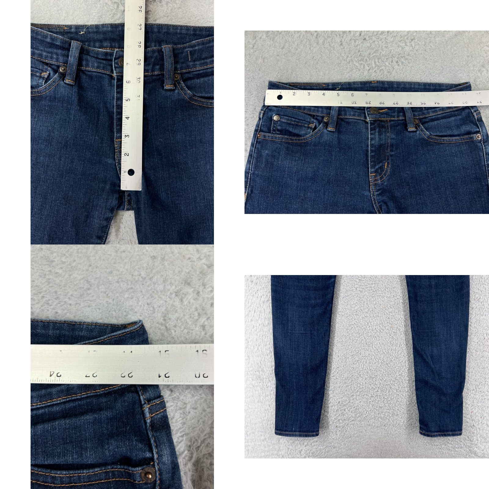 Ralph Lauren Ralph Lauren Jeans Womens 27 Blue Denim Skinny Low Rise Dark Wash Cotton Size 27" / US 4 / IT 40 - 9 Thumbnail