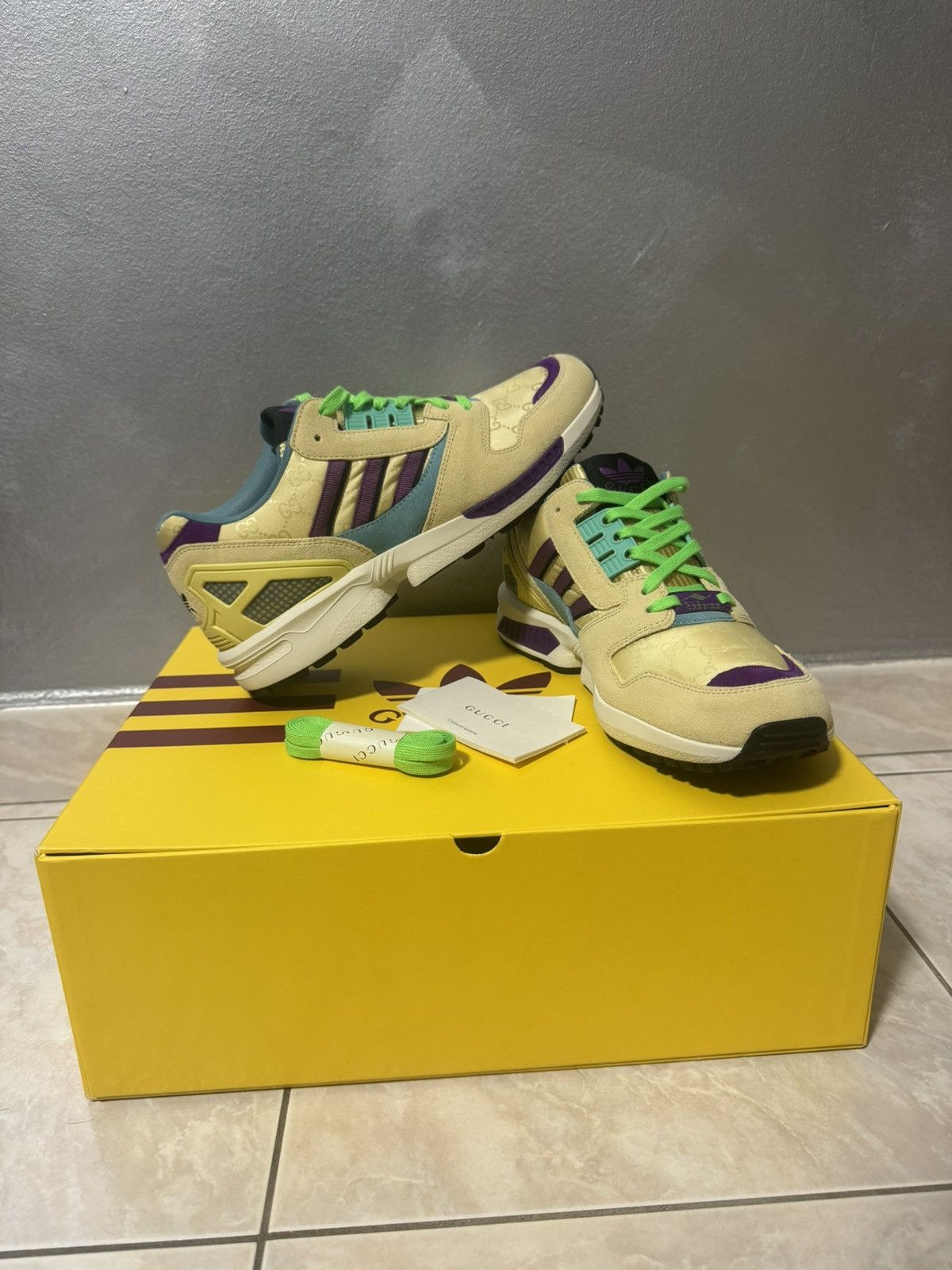 image of Adidas x Gucci Zx 8000 Beige GG Monogram 722212 Aaa9C 9341 Shoes, Men's