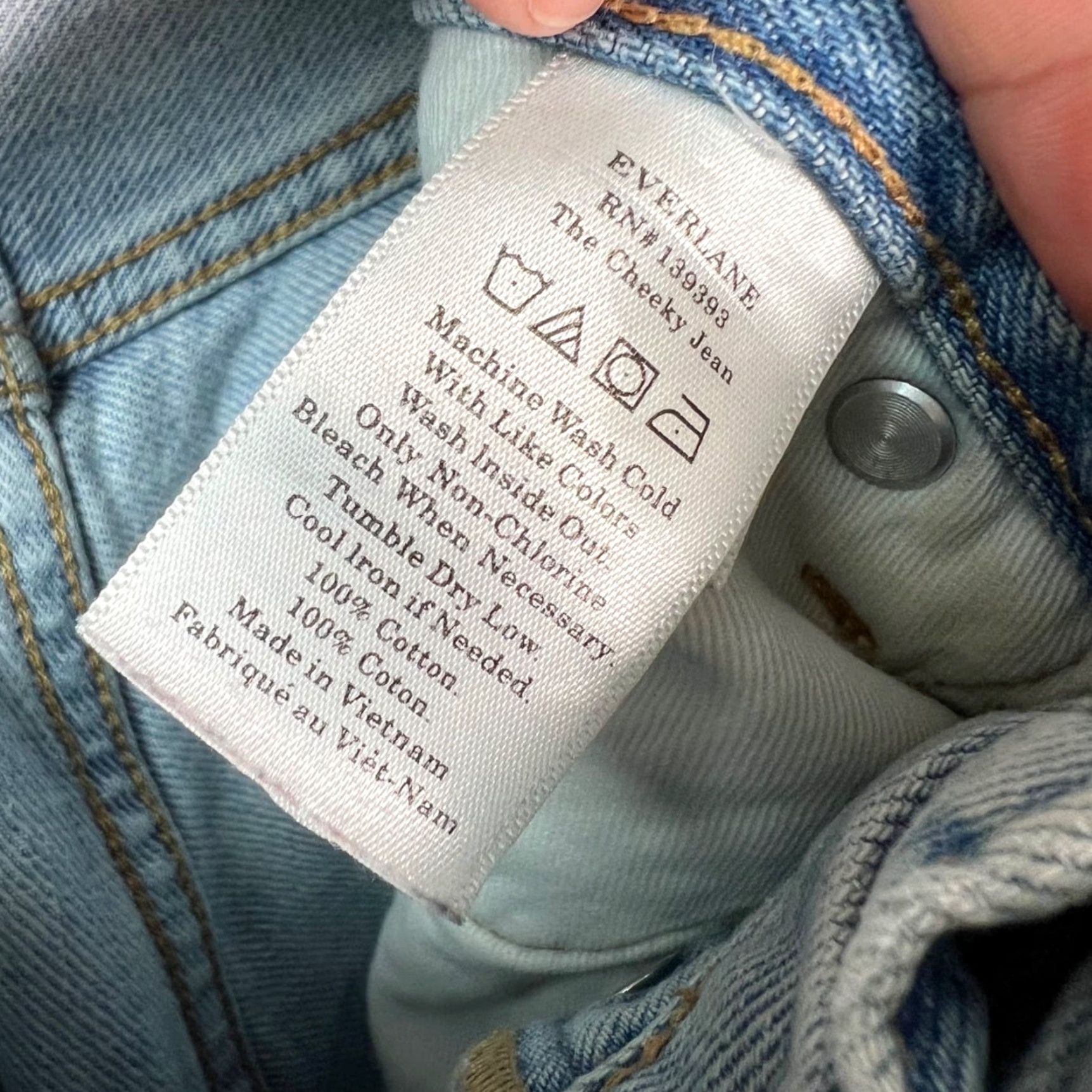 Everlane Everlane Jeans The Cheeky Light Wash Denim High-Rise Regular 27 in Blue Womens Jeans Size 27" / US 4 / IT 40 - 4 Thumbnail