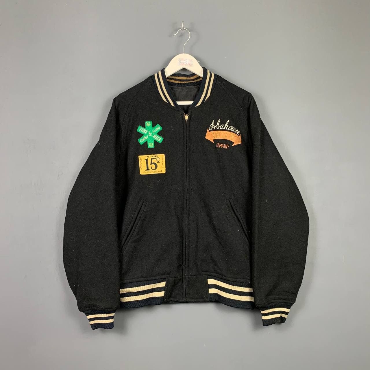 Vintage Abahouse Embroidery Varsity Jacket