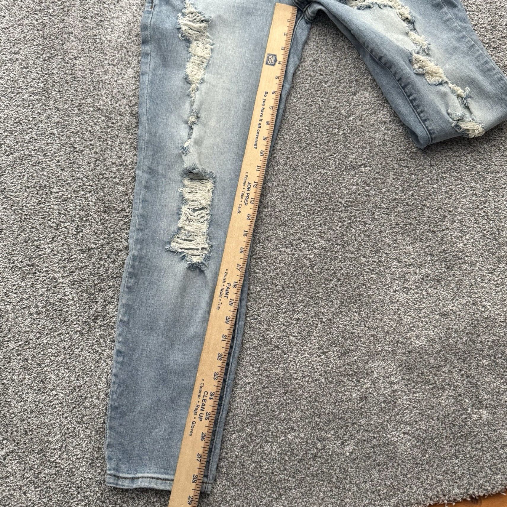 Vintage STS Blue Distressed Ankle Skinny Jean Womens Size 31 Mid Rise Light Wash Grunge Jeans Size 24" / US 00 / IT 34 - 4 Thumbnail