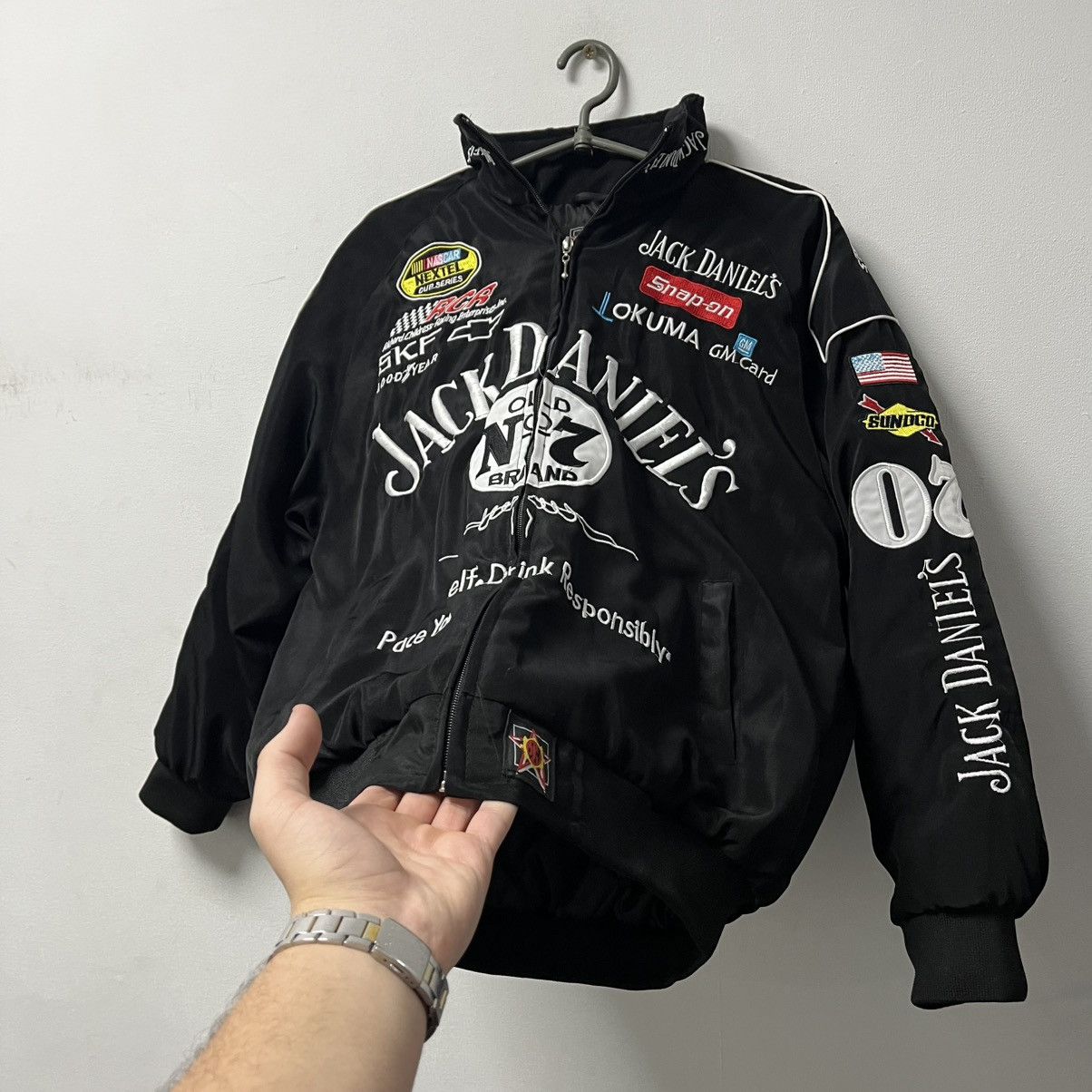Formula 1 90s Vintage Nascar Jack Daniels Racing Bomber Jacket M Size US M / EU 48-50 / 2 - 8 Thumbnail