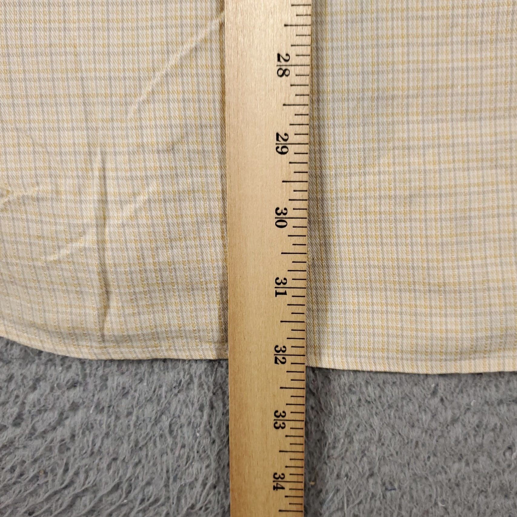 Nautica Nautica Dress Shirt Mens Size 16 Yellow Plaid Long Sleeve B0294 Size 42R - 4 Thumbnail