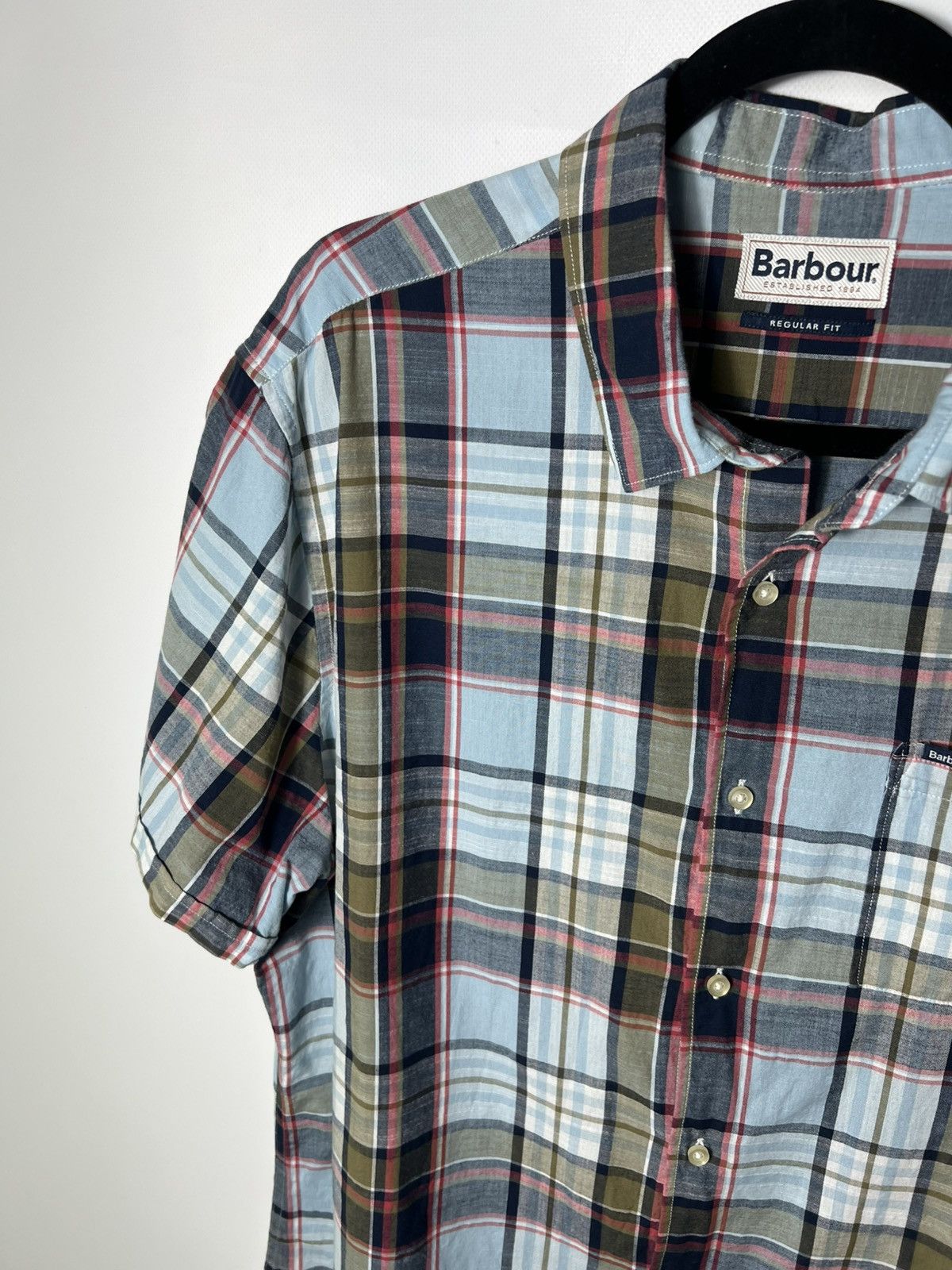 Barbour Vintage Barbour Bruno Madras Check Button Up Shirt Size US XL / EU 56 / 4 - 5 Thumbnail