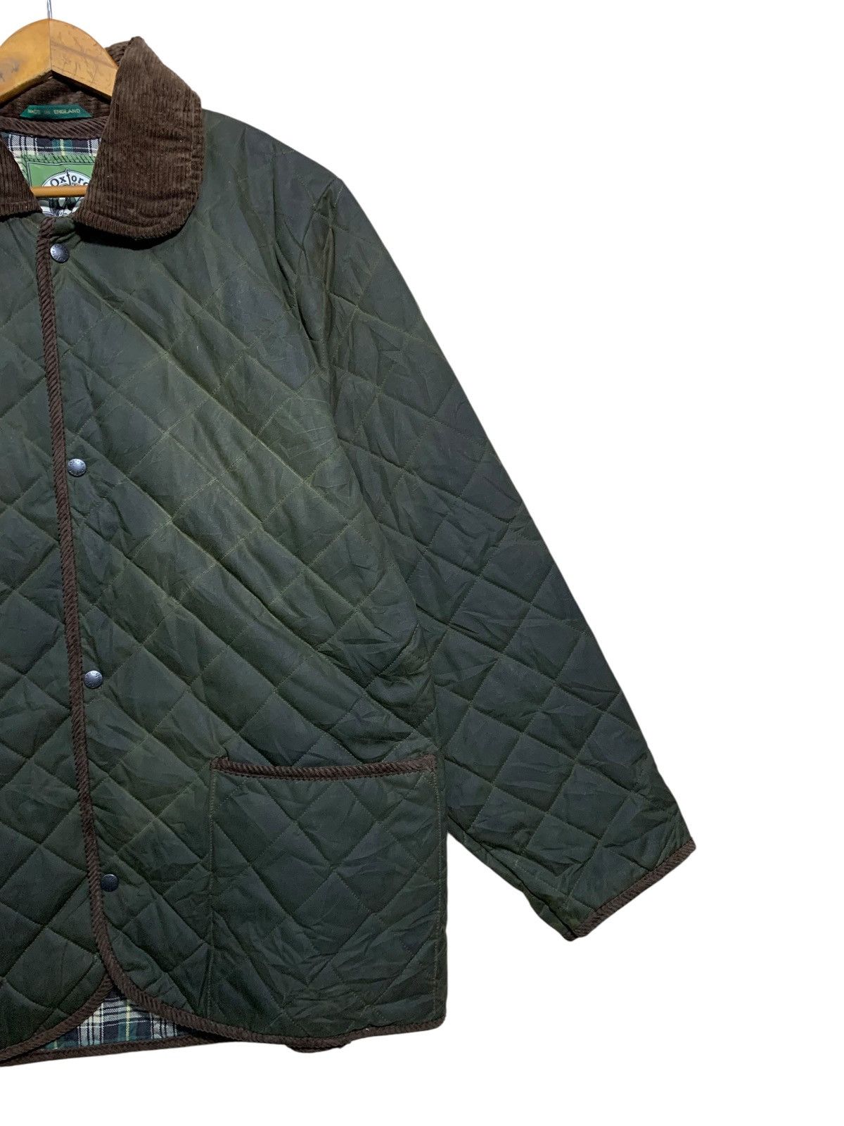 Barbour 🔥OXFORD BLUE WAXED QUILTED JACKETS ENGLAND Size US M / EU 48-50 / 2 - 7 Thumbnail