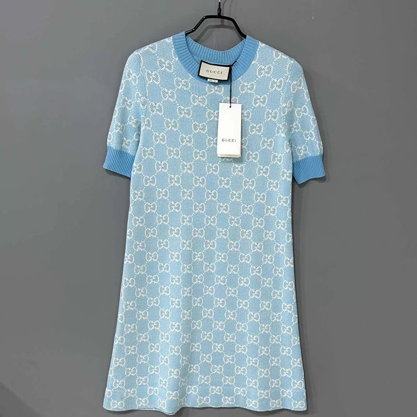 Gucci GUCCI sky blue all over print XS dress Size XS / US 0-2 / IT 36-38 - 1 Thumbnail