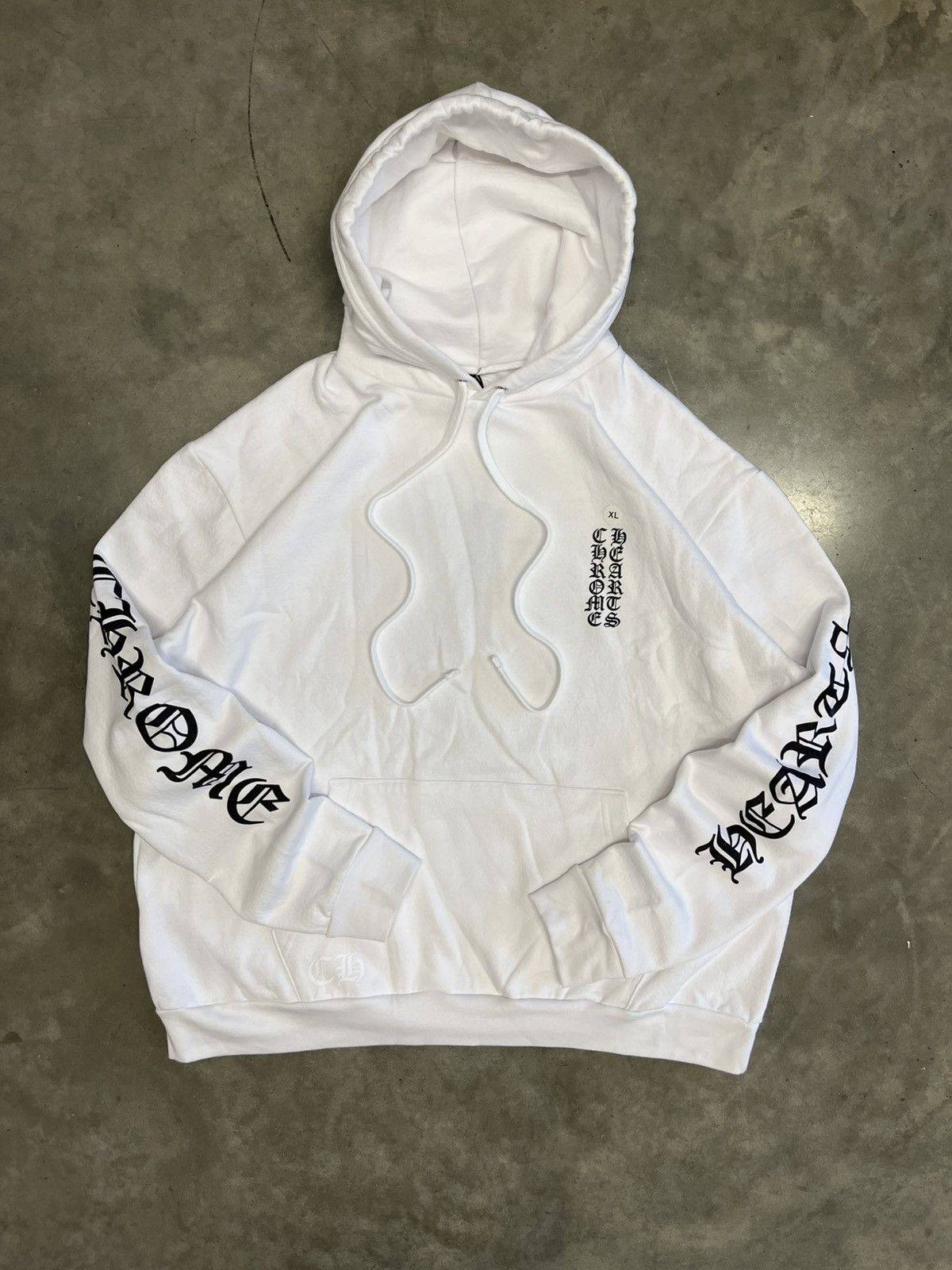 Chrome Hearts White Spell Out Hoodie Size US XL / EU 56 / 4 - 1 Thumbnail