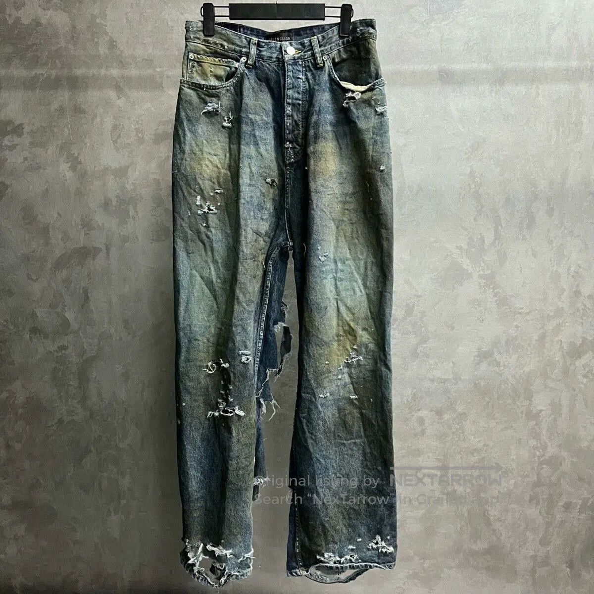 Balenciaga Balenciaga Blue Distressed Denim Jeans. Size US 29 - 1 Thumbnail