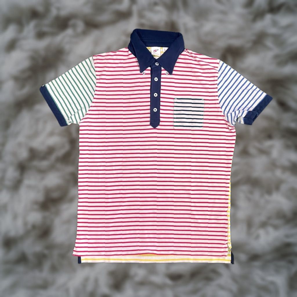Uniqlo Uniqlo x Michael Bastian Polo Shirt Mens Large Multicolor Striped Cotton Golf Size US L / EU 52-54 / 3 - 1 Thumbnail