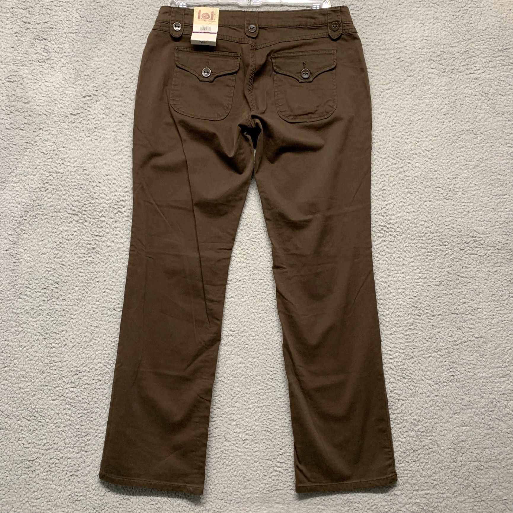 Vintage LEI Utility Pants Women's 11 Regular 5-Pocket Straight Brown Soft NWT Size 32" / US 10 / IT 46 - 4 Thumbnail