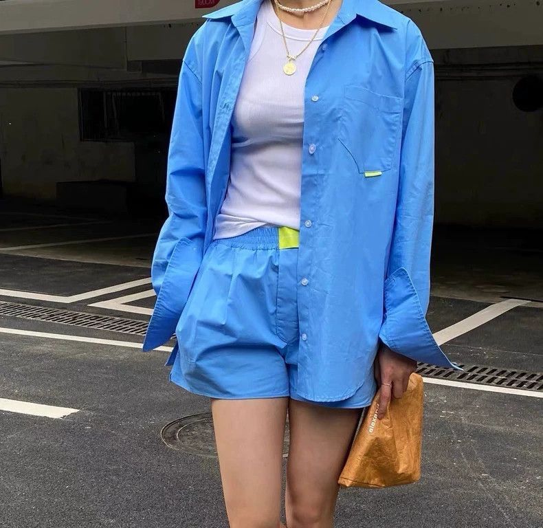 Alexander Wang Alexander Wang Blue Long Sleeve Shirt- Size M / US 6-8 / IT 42-44 - 1 Thumbnail