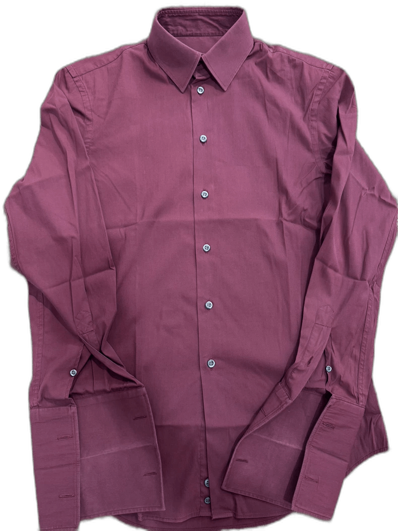 Emporio Armani Armani Men's Long Sleeve Shirt in Burgundy Size US M / EU 48-50 / 2 - 1 Thumbnail