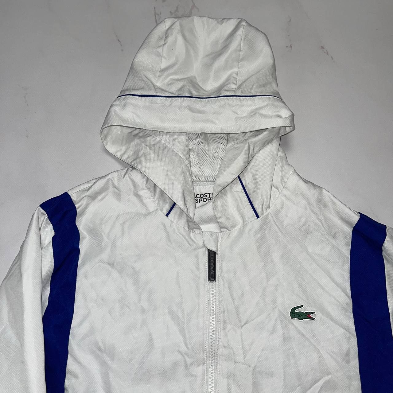 Lacoste Lacoste Sport Jacket Big Logo Geometric Blue/White Size M Size US M / EU 48-50 / 2 - 8 Thumbnail