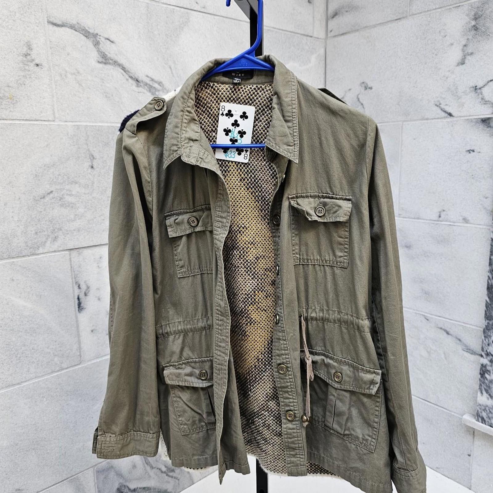 Other Women's Olive Green Boho Jacket Size L / US 10 / IT 46 - 2 Thumbnail