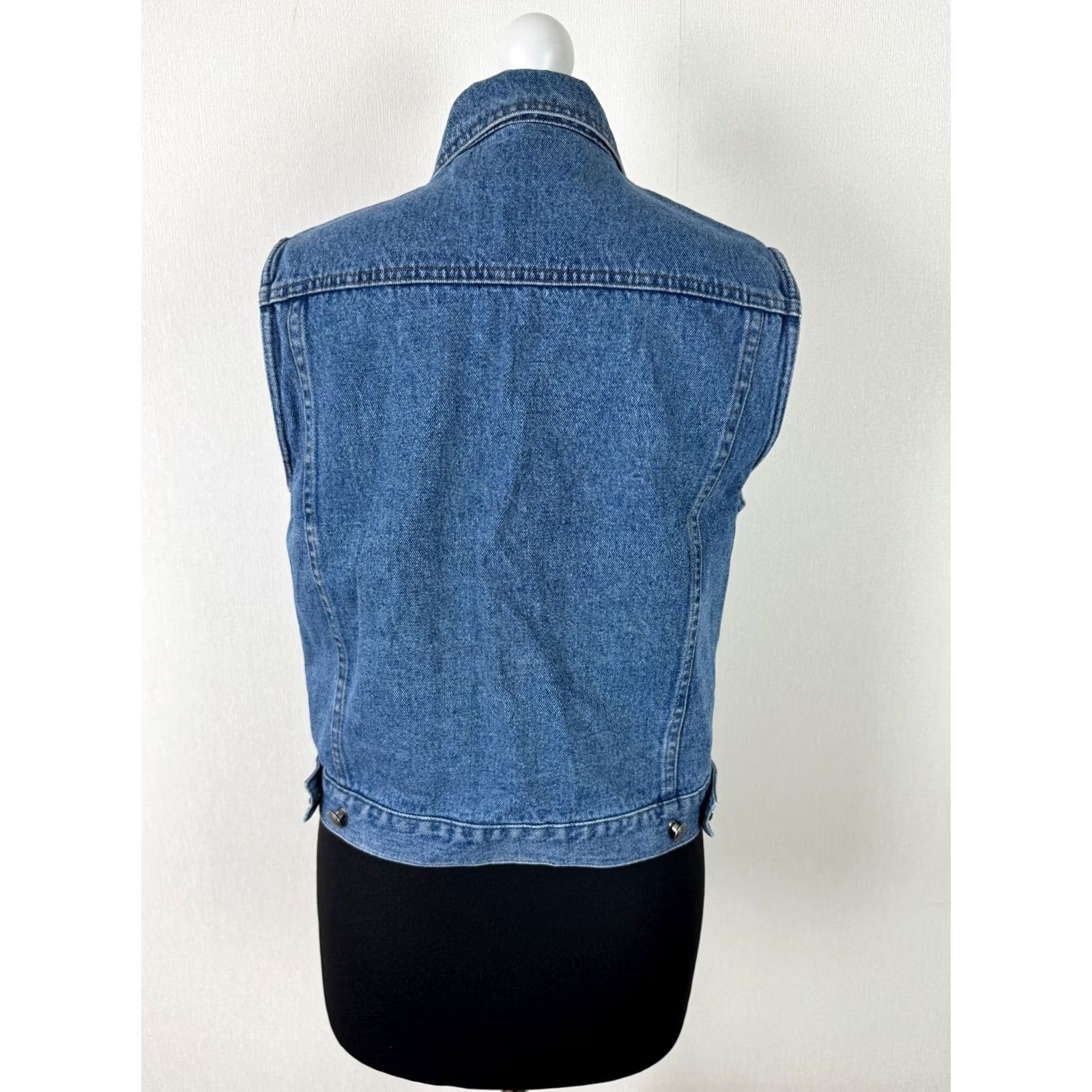 Harley Davidson Harley-Davidson Denim Vest Womens Blue L Waistcoat Biker Casual Vintage Shirt? Size 36" / US 14 / IT 50 - 4 Thumbnail