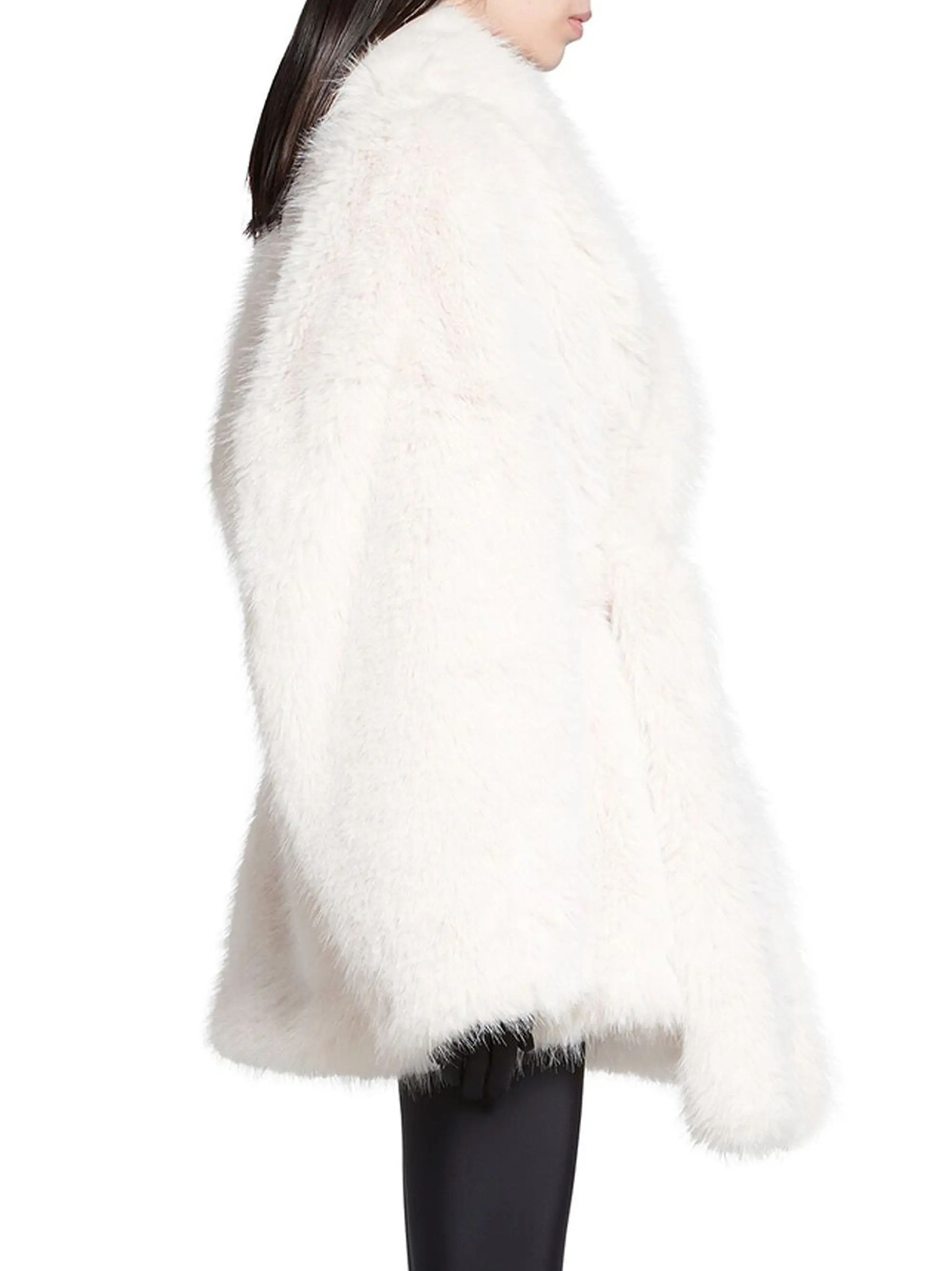 Balenciaga o1tr1nto1125 Cocoon Wrap Coat in White Size M / US 6-8 / IT 42-44 - 5 Thumbnail