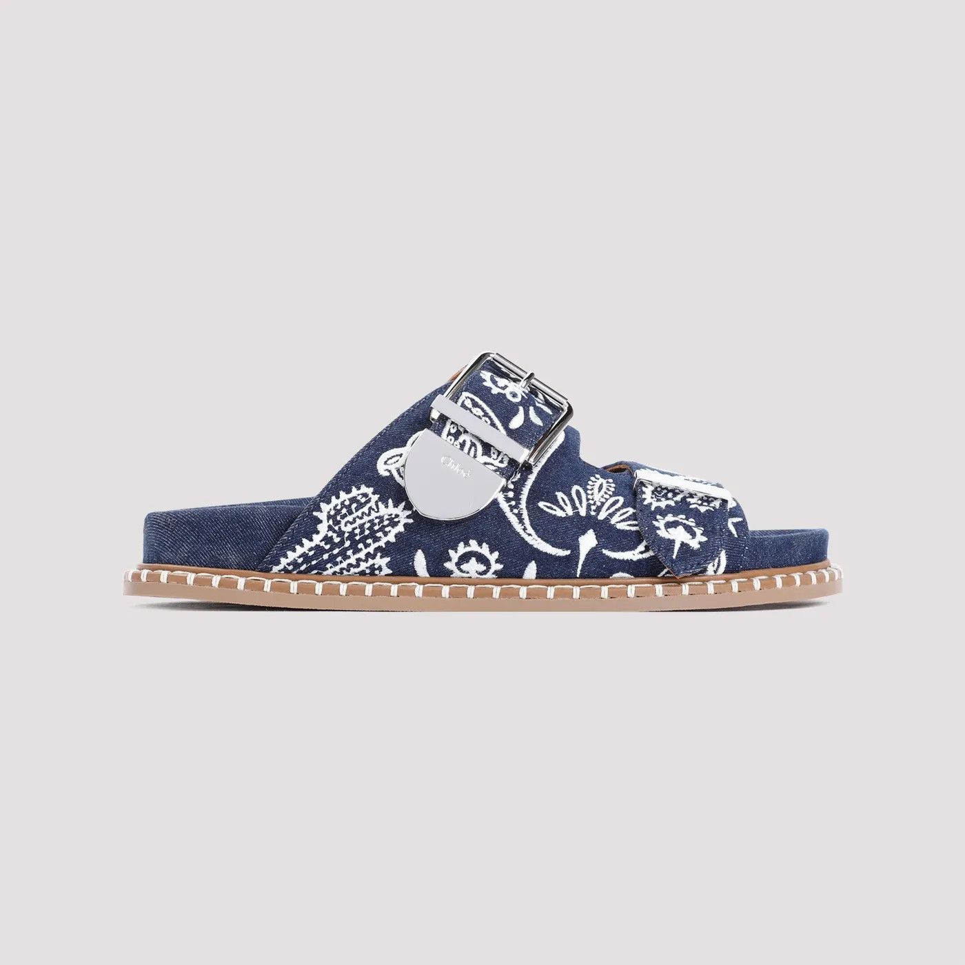 Chloe o1loc1c11125 Rebecca Denim Slides in Blue Size US 9 / IT 39 - 1 Thumbnail