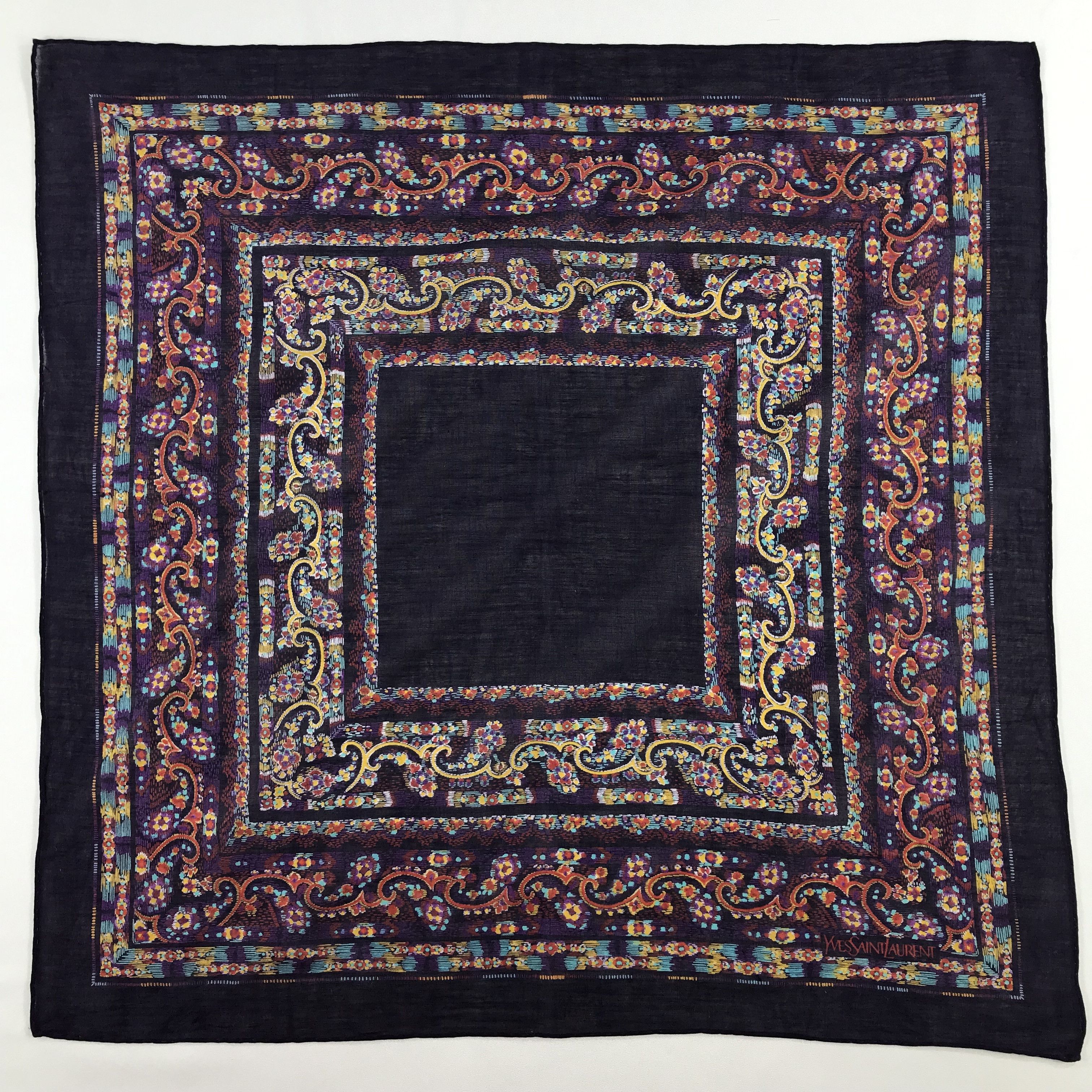 Vintage × Yves Saint Laurent Yves Saint Laurent Bandana /Handkerchief/Neckerchief -S2377 Size ONE SIZE - 1 Thumbnail