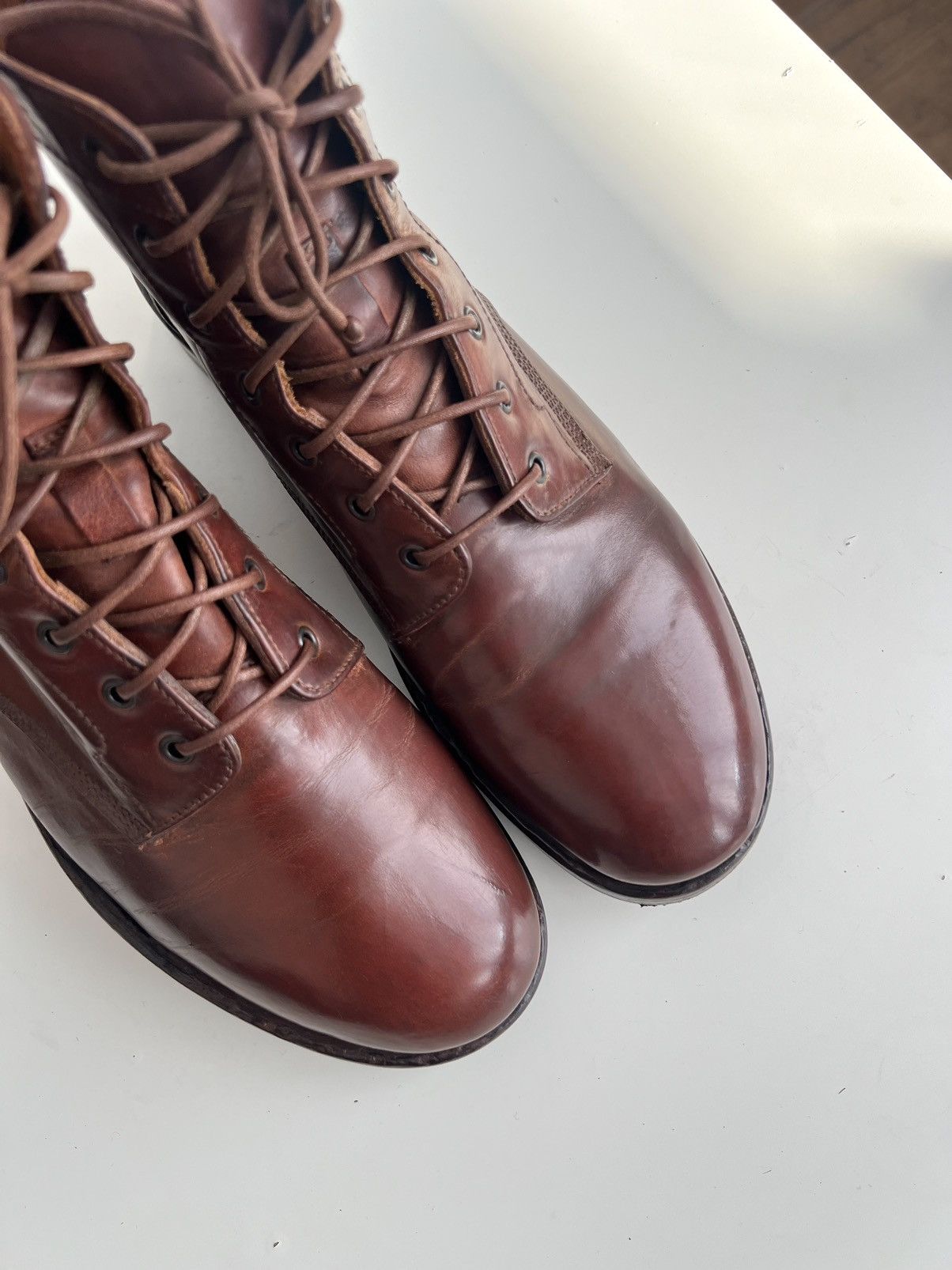Marsell 🔥Officine Creative Lawry 001 Leather Cognac Boots Size US 11.5 / EU 44-45 - 8 Thumbnail