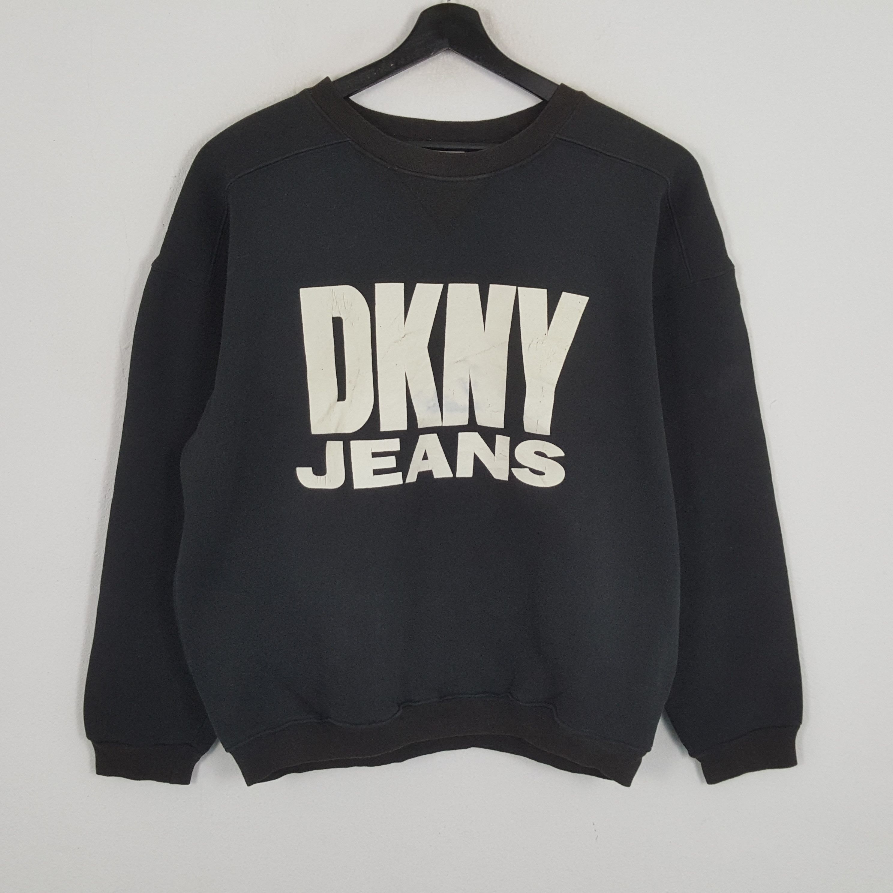 DKNY × Vintage DKNY Jeans Center Spellout Design Streetwear Sweatshirt Size US XL / EU 56 / 4 - 1 Thumbnail